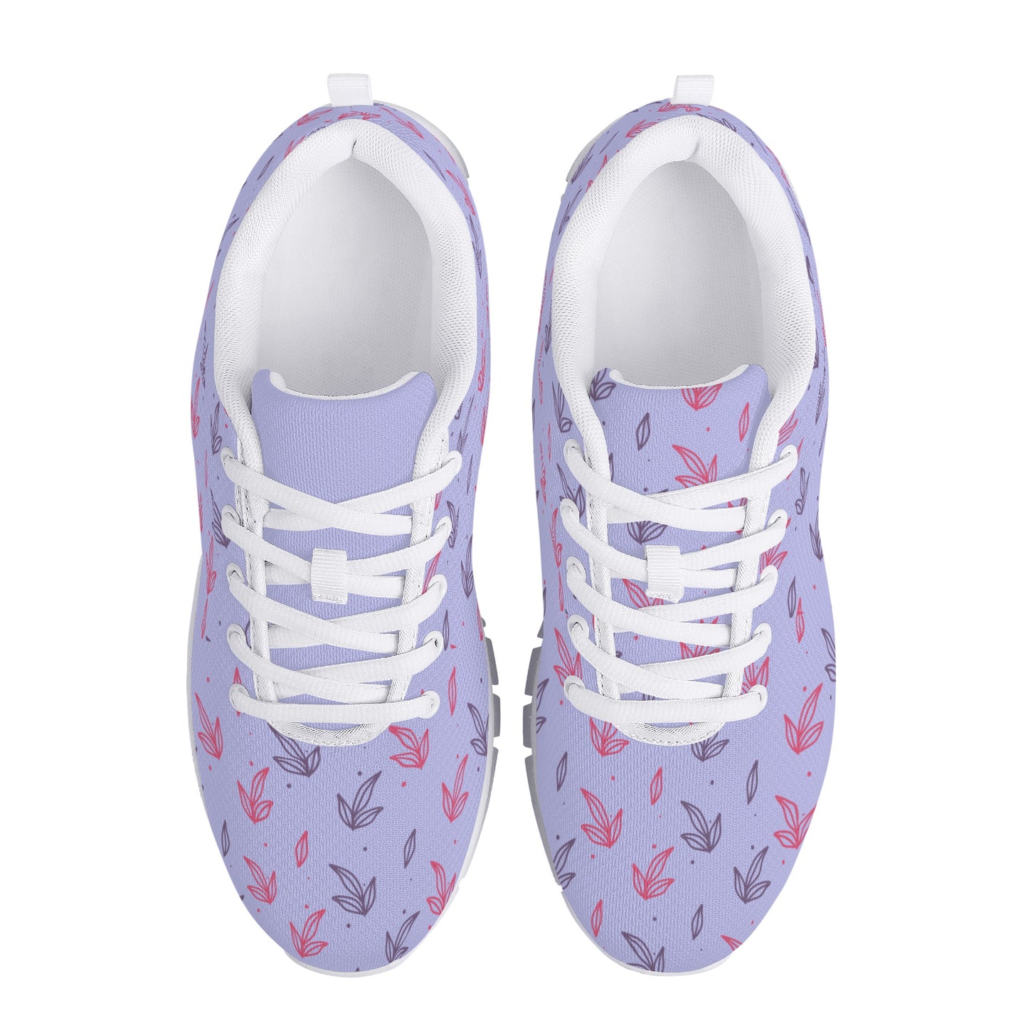 Lavender Leaves Running Shoes - Misfit Marketing Designs