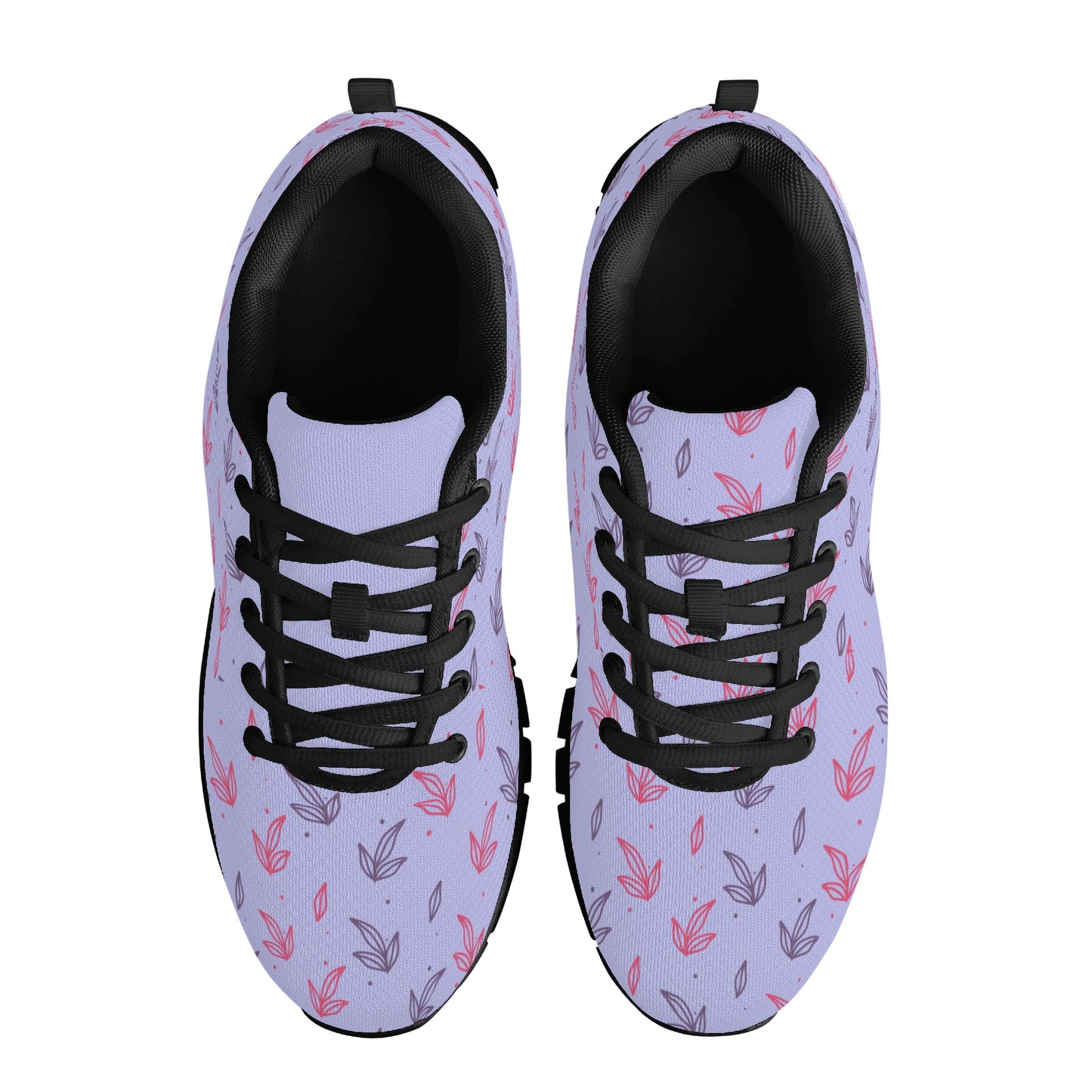 Lavender Leaves Running Shoes - Misfit Marketing Designs