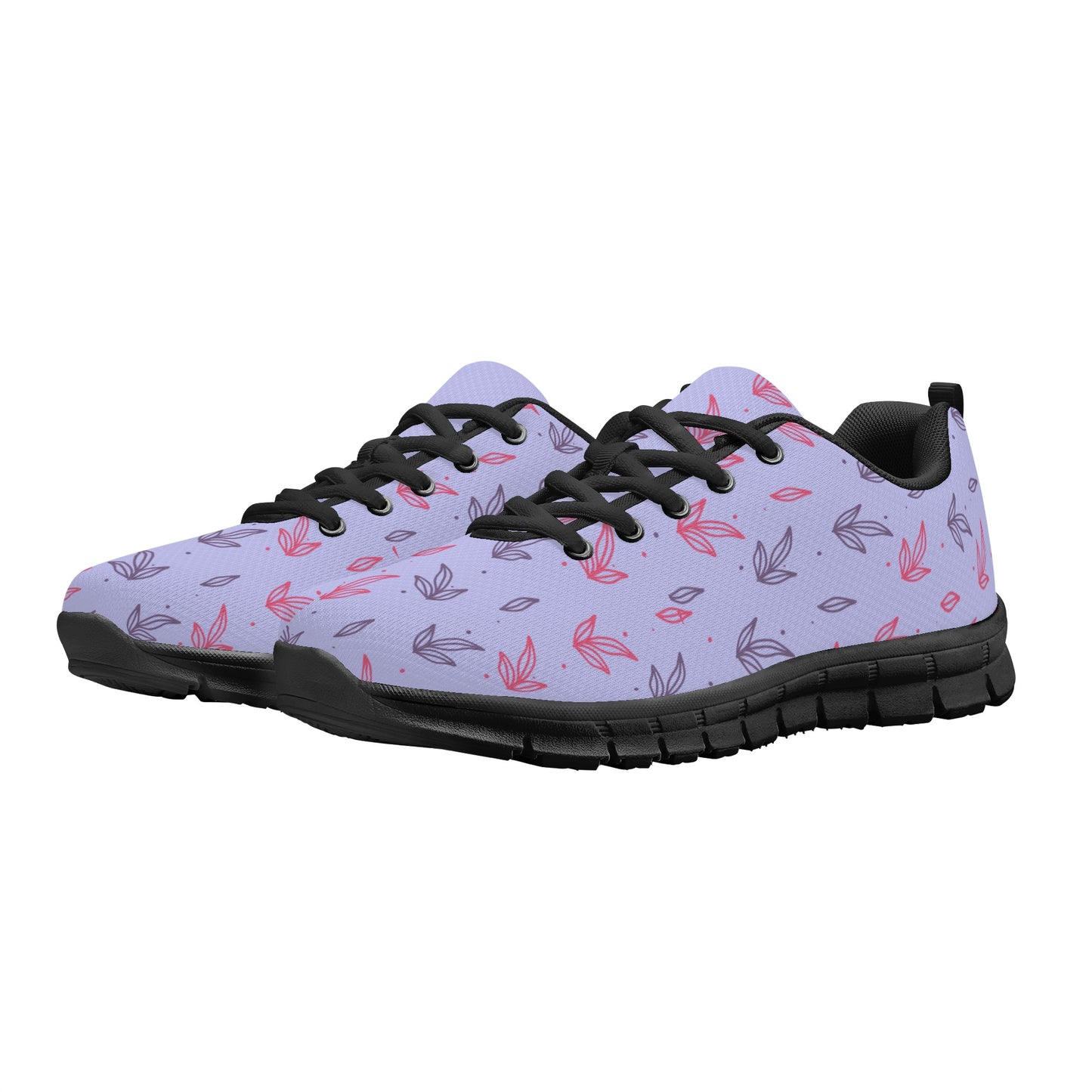 Lavender Leaves Running Shoes - Misfit Marketing Designs