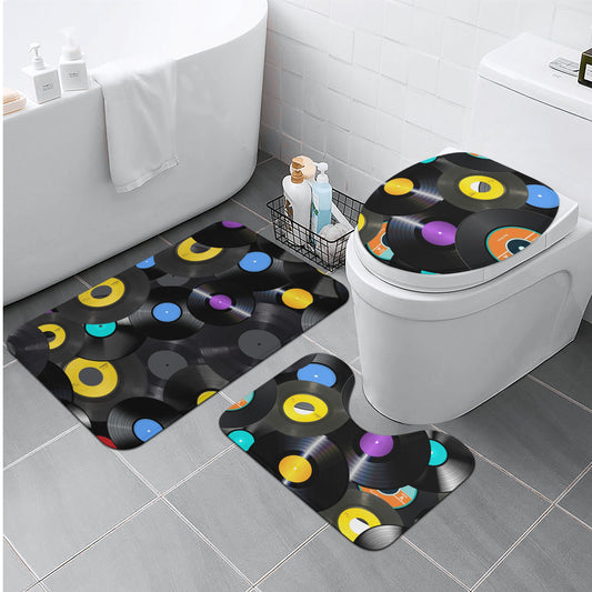 Vinyl Records Bath Room Toilet Set - Misfit Marketing Designs