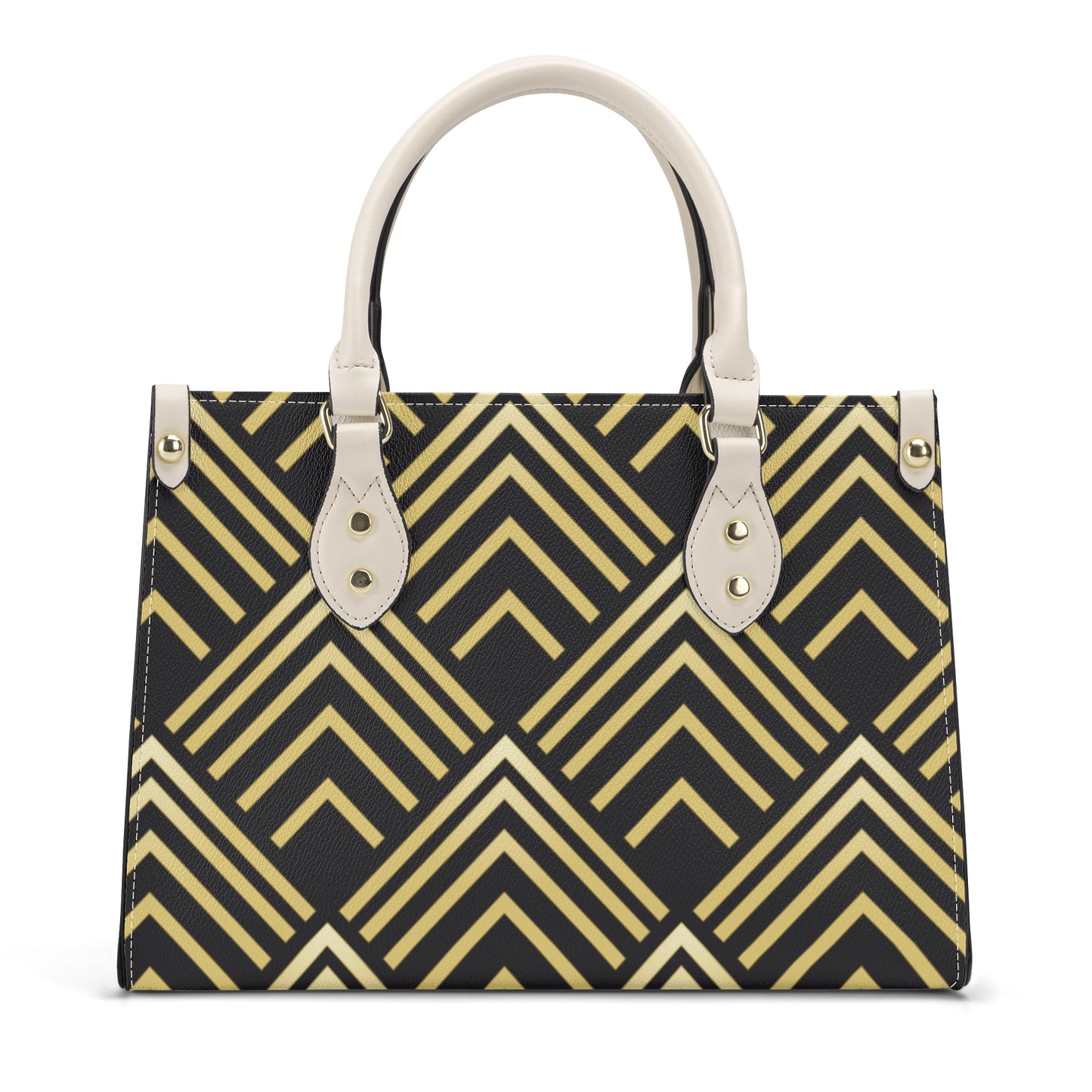 Gold Chevron Leather Bag - Misfit Marketing Designs