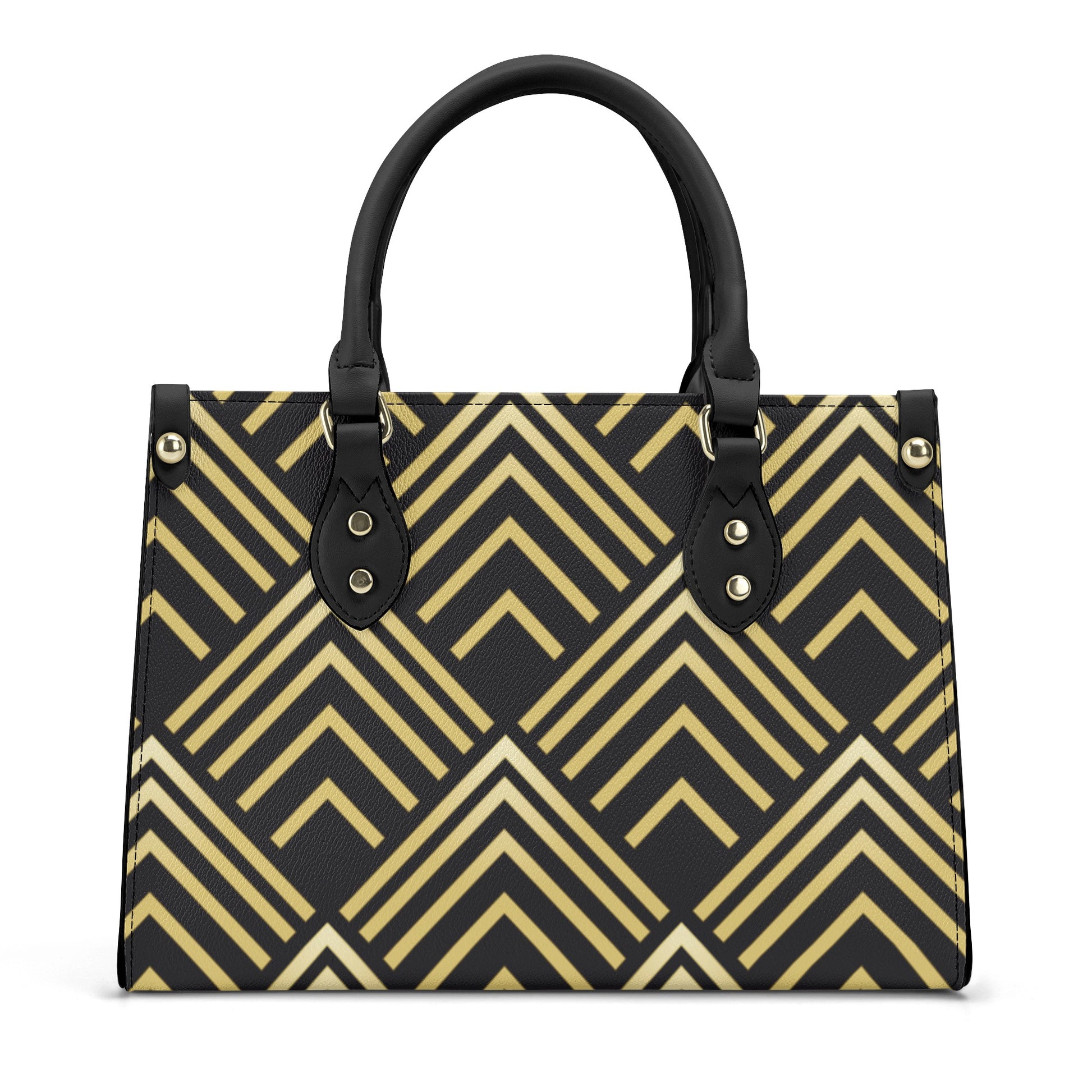 Gold Chevron Leather Bag - Misfit Marketing Designs