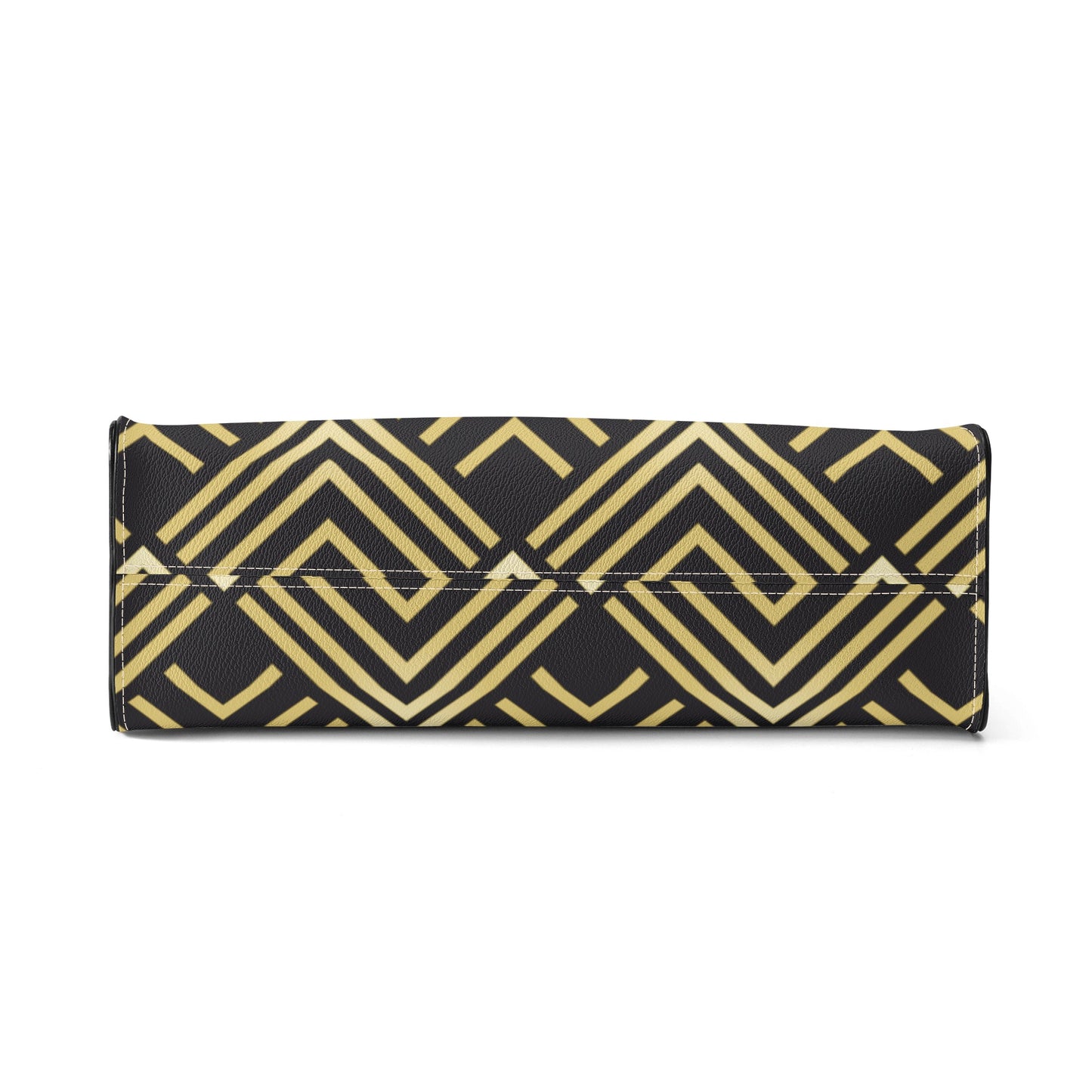 Gold Chevron Leather Bag - Misfit Marketing Designs