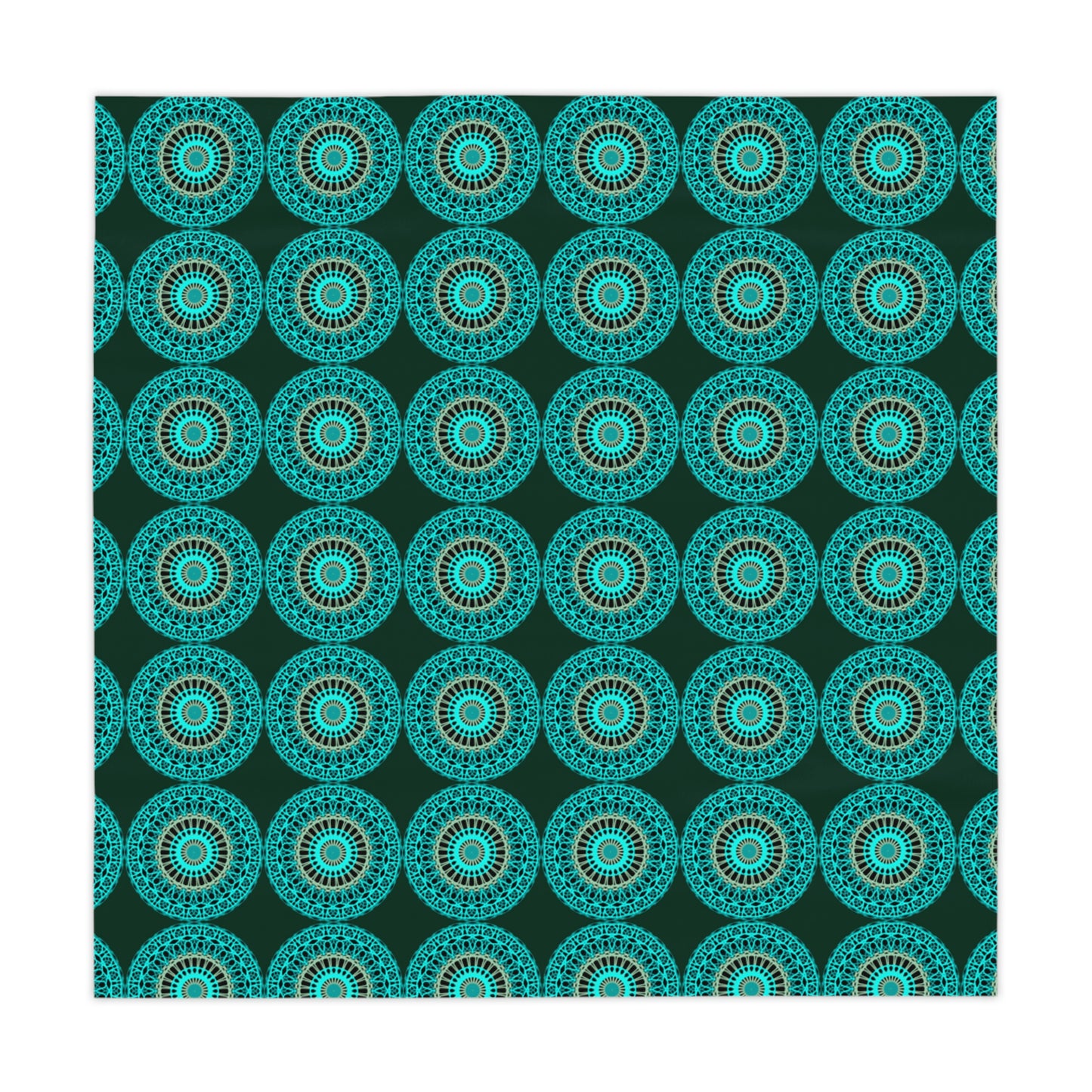 Teal Peacock Tablecloth - Misfit Marketing Designs