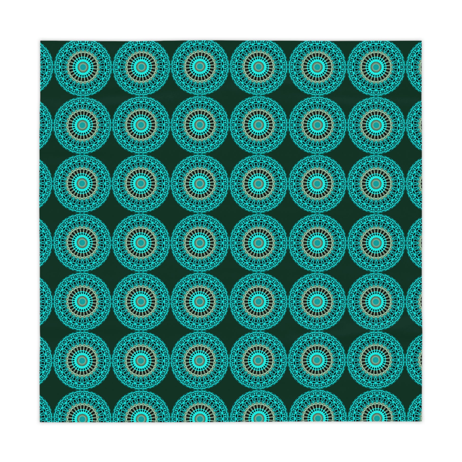 Teal Peacock Tablecloth - Misfit Marketing Designs