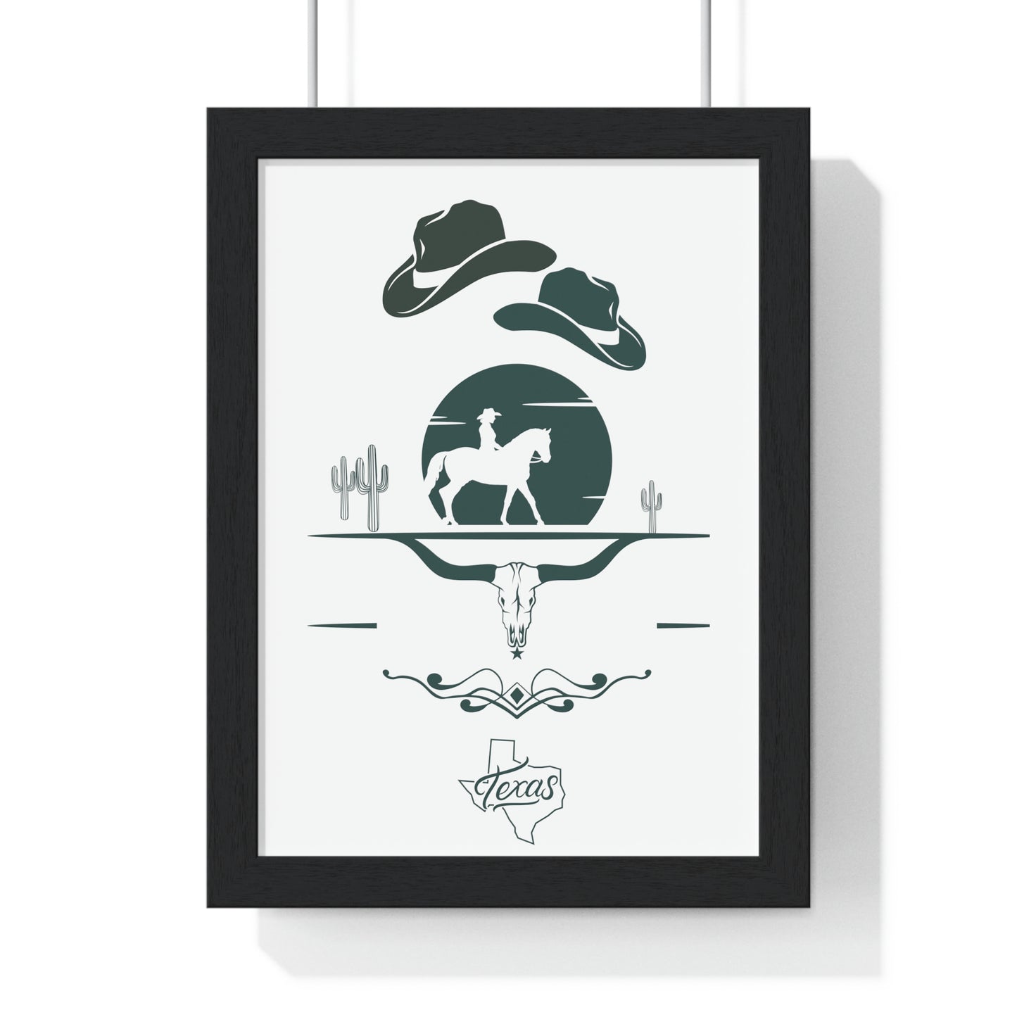 Premium Texas Framed Poster - Misfit Marketing Designs