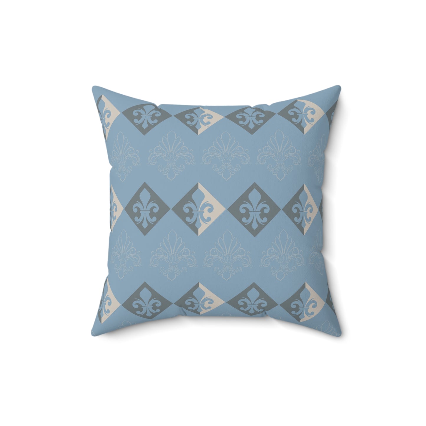 Fleur-de-lis Faux Suede Square Pillow - Misfit Marketing Designs