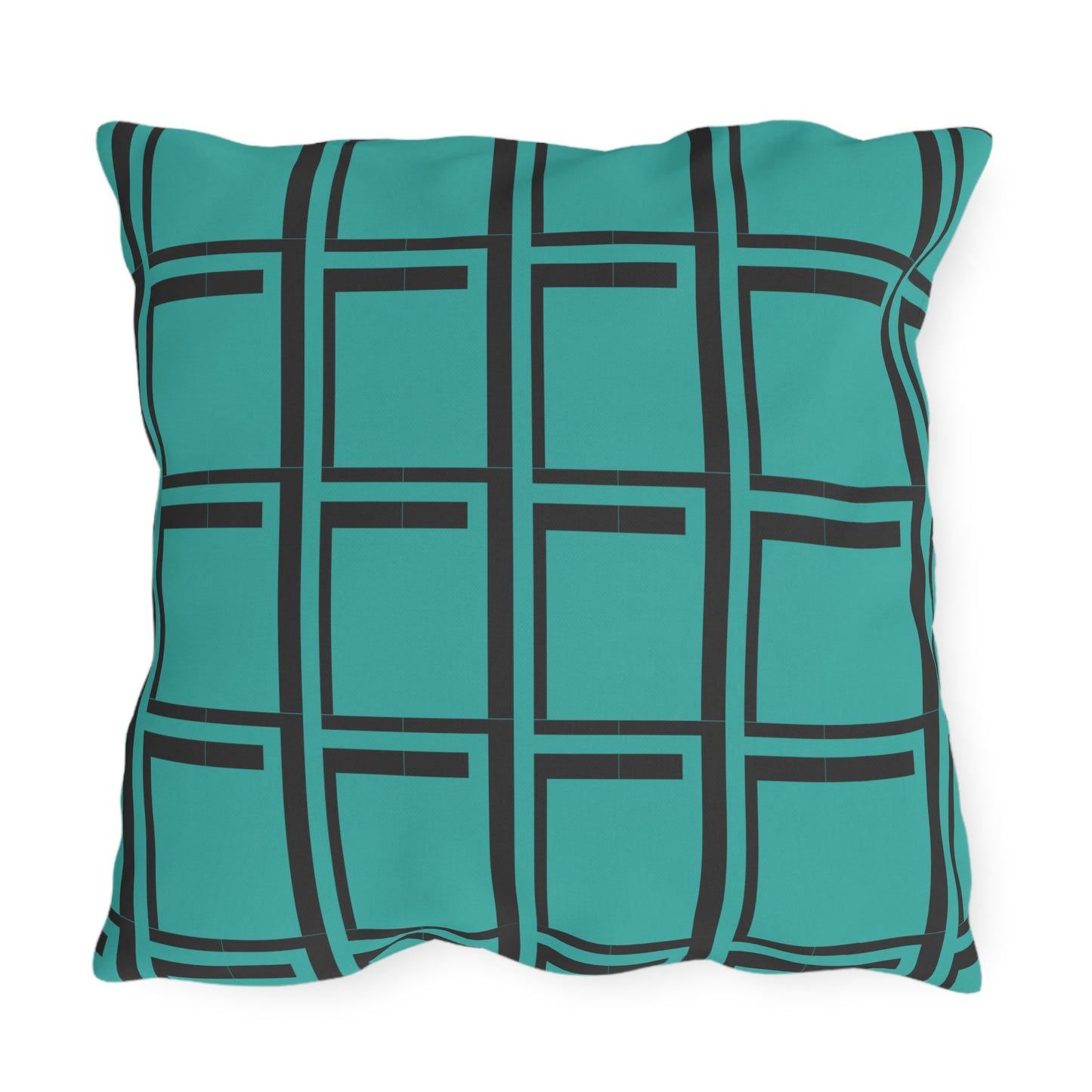 Brilliant Bluish-Green Outdoor Pillows - Misfit Marketing Designs