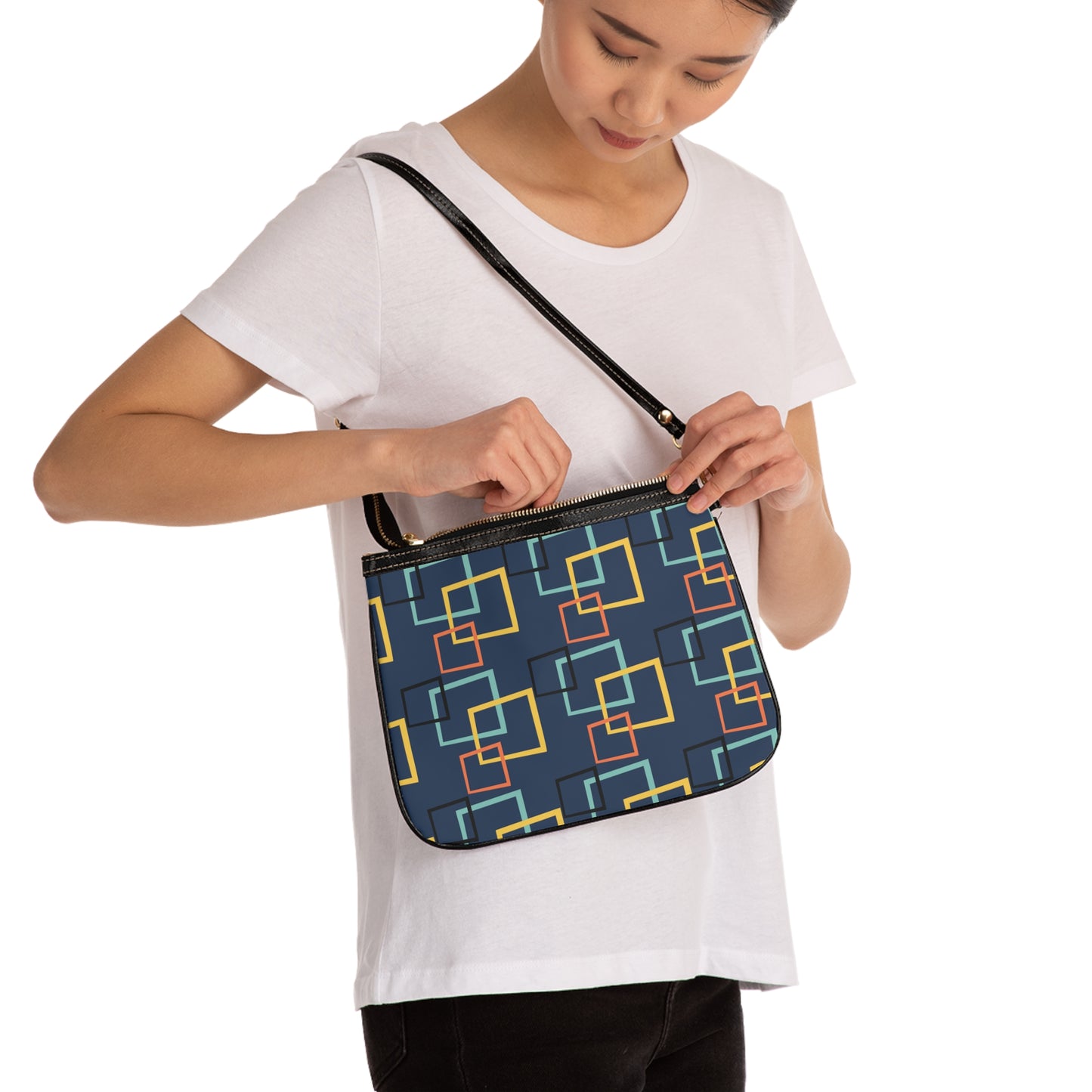 Small Rainbow Indigo Shoulder Bag - Misfit Marketing Designs