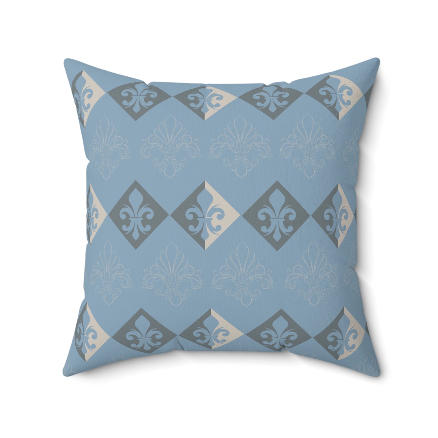 Fleur-de-lis Faux Suede Square Pillow - Misfit Marketing Designs