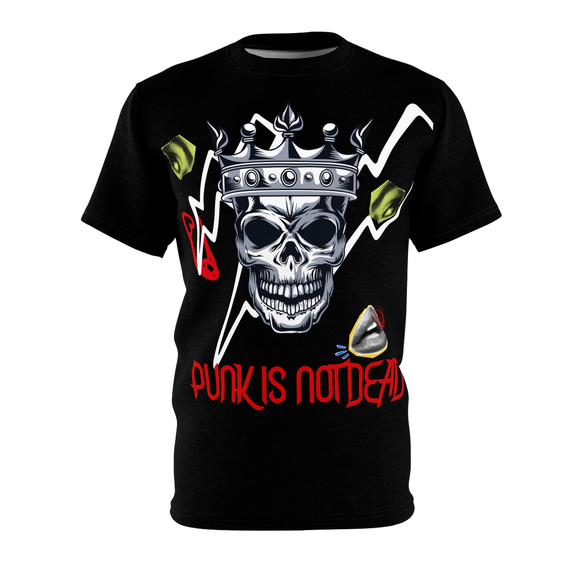 Punk Is Not Dead Crowned Skull T-Shirt - Misfit Marketing Designs