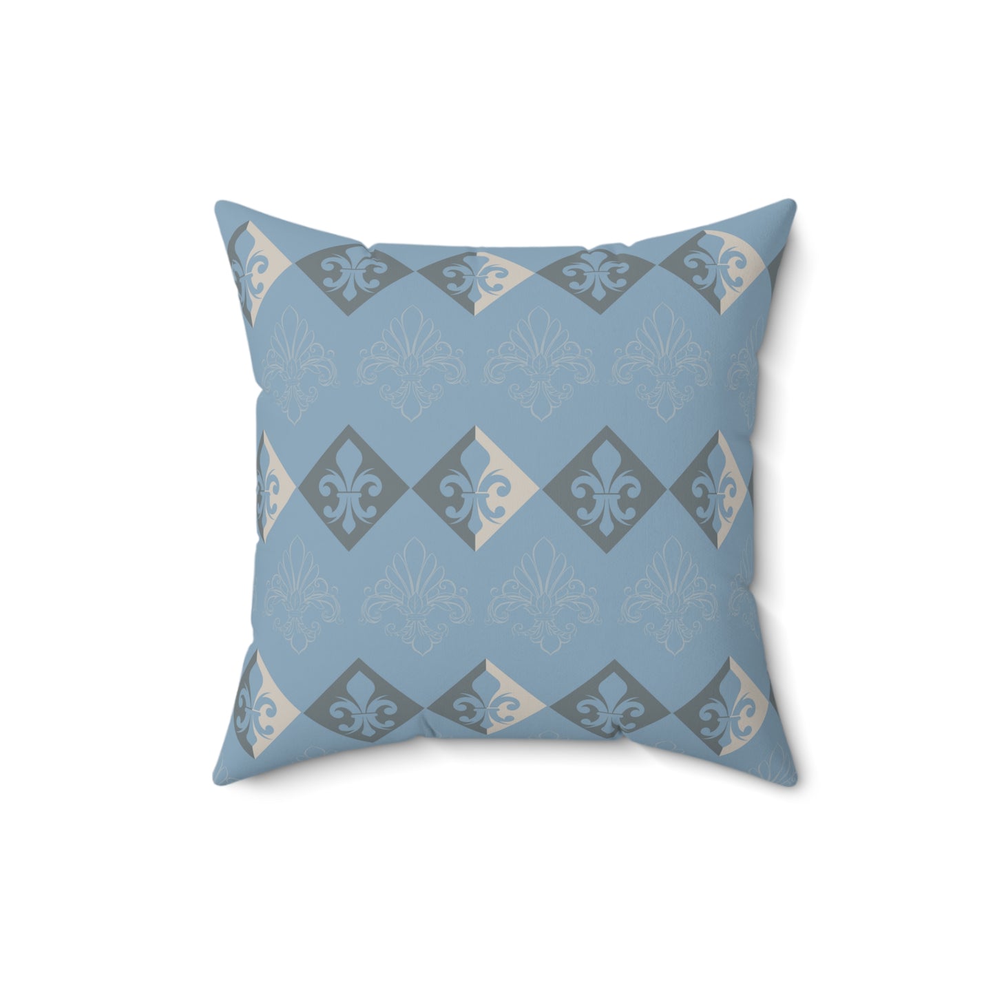 Fleur-de-lis Faux Suede Square Pillow - Misfit Marketing Designs