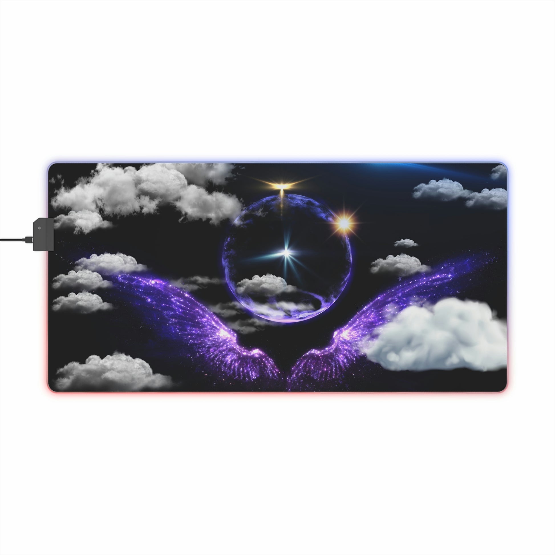 Angel Flight LED Gaming Mouse Pad - Misfit Marketing Designs