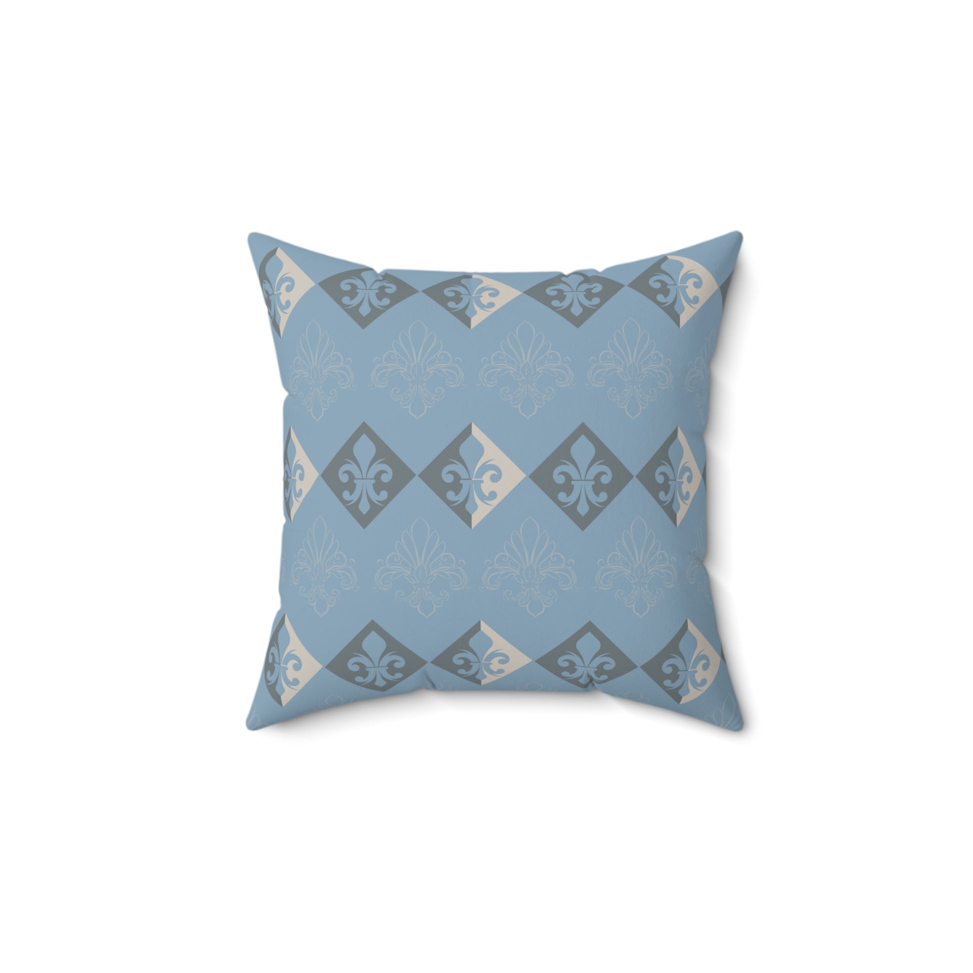 Fleur-de-lis Faux Suede Square Pillow - Misfit Marketing Designs