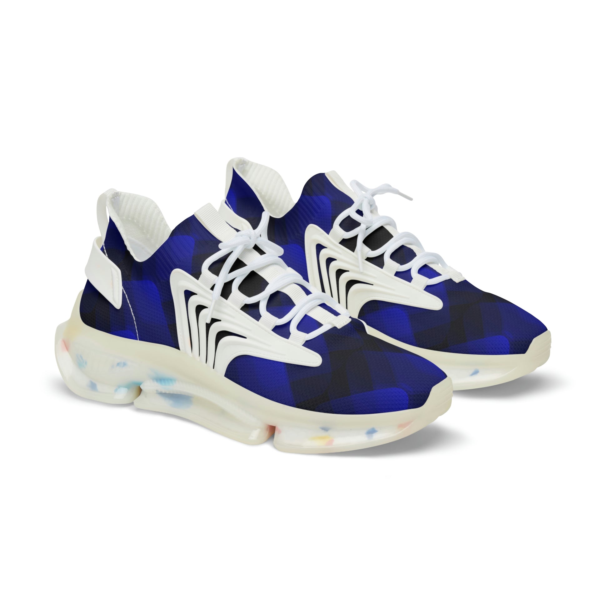 Men's Blue-black Gradient Mesh Sneakers - Misfit Marketing Designs