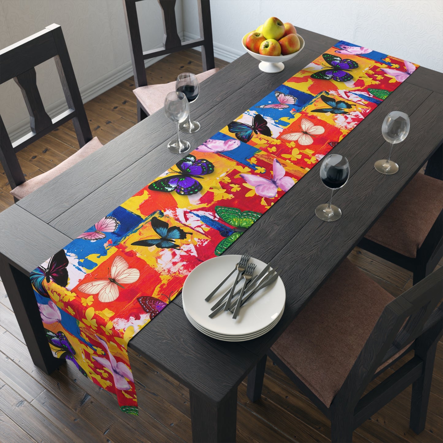 Abstract Butterflies Table Runner - Misfit Marketing Designs