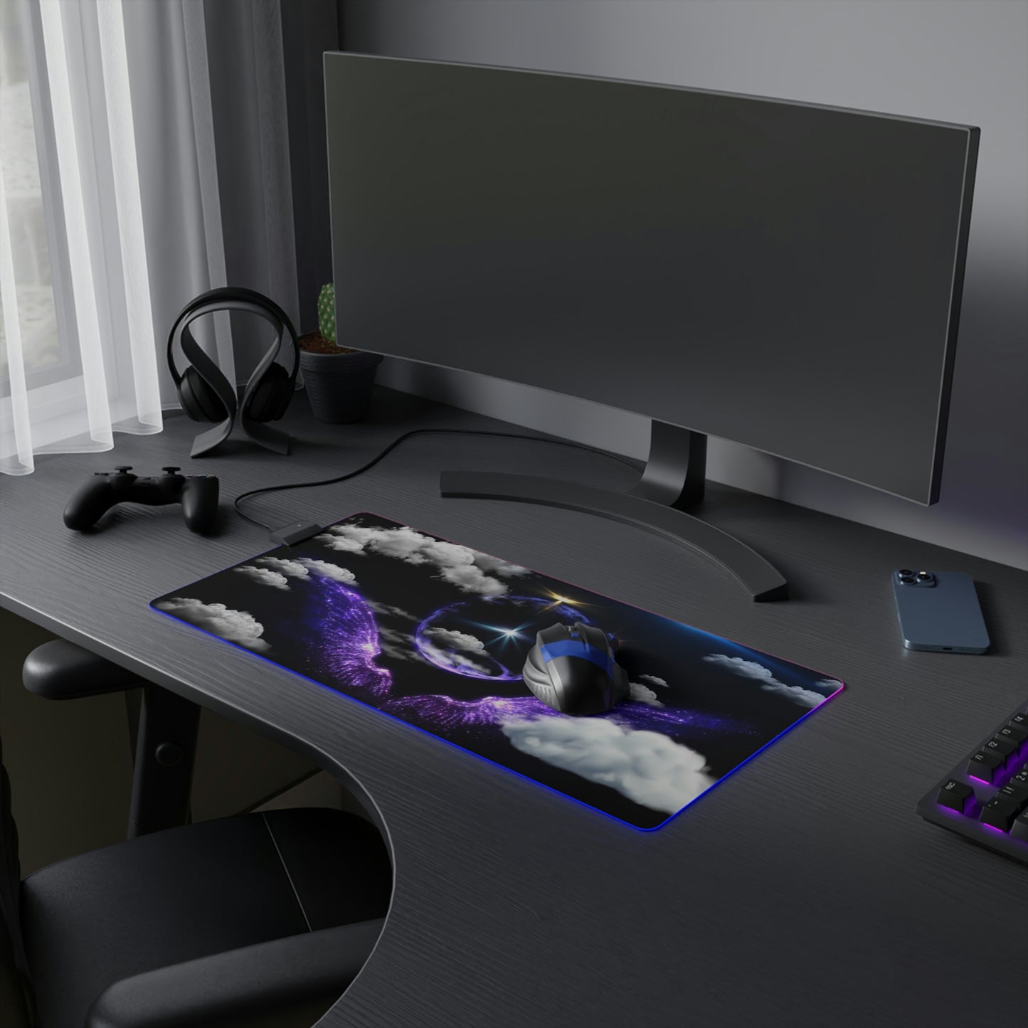 Angel Flight LED Gaming Mouse Pad - Misfit Marketing Designs