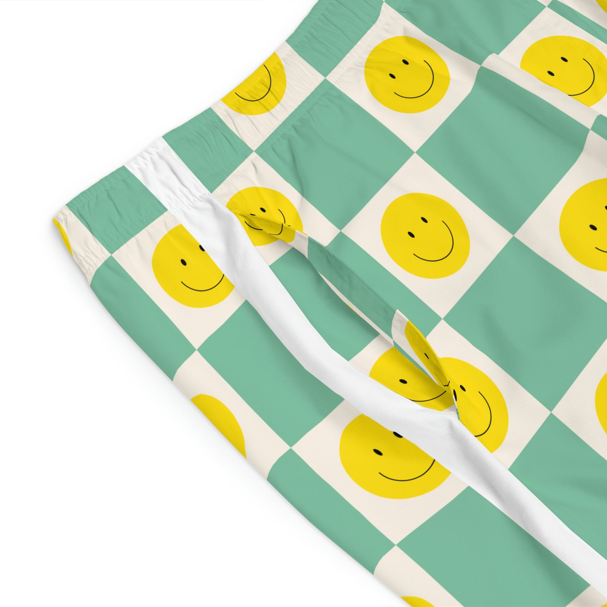 Retro Smiley Face Board Shorts - Misfit Marketing Designs