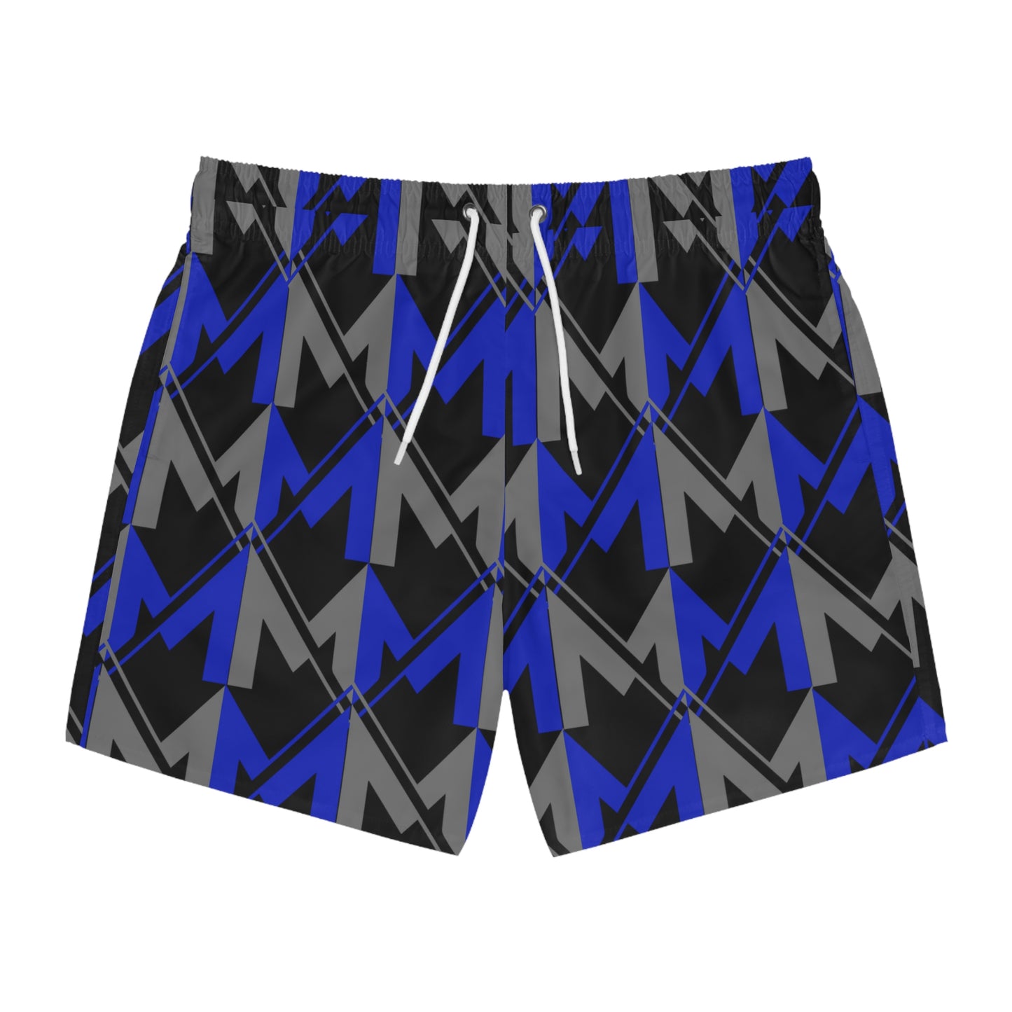 Men's Misfit Blue and Gray Swim Trunks - Misfit Marketing Designs