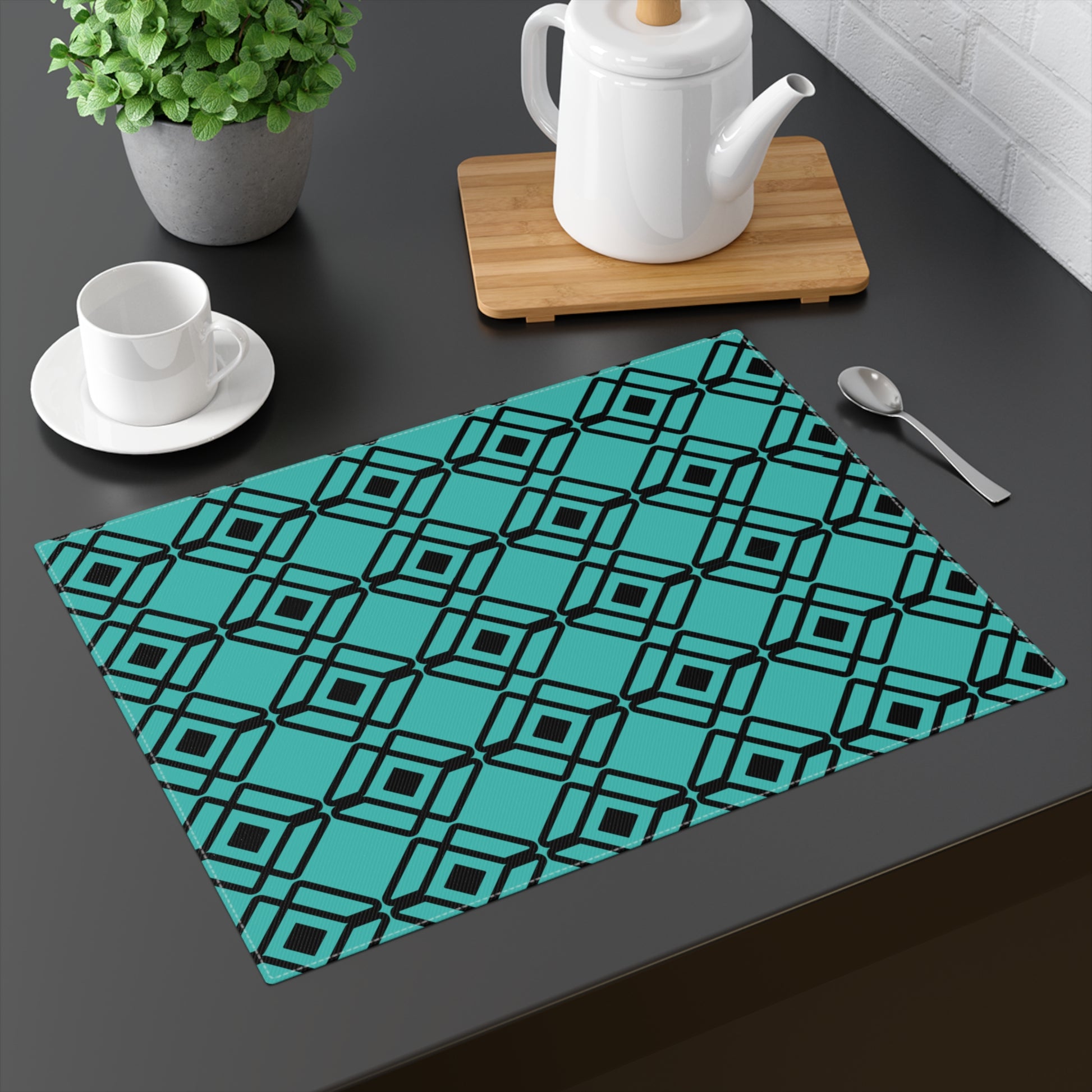 Patterned Verdigris Placemat, 1pc - Misfit Marketing Designs