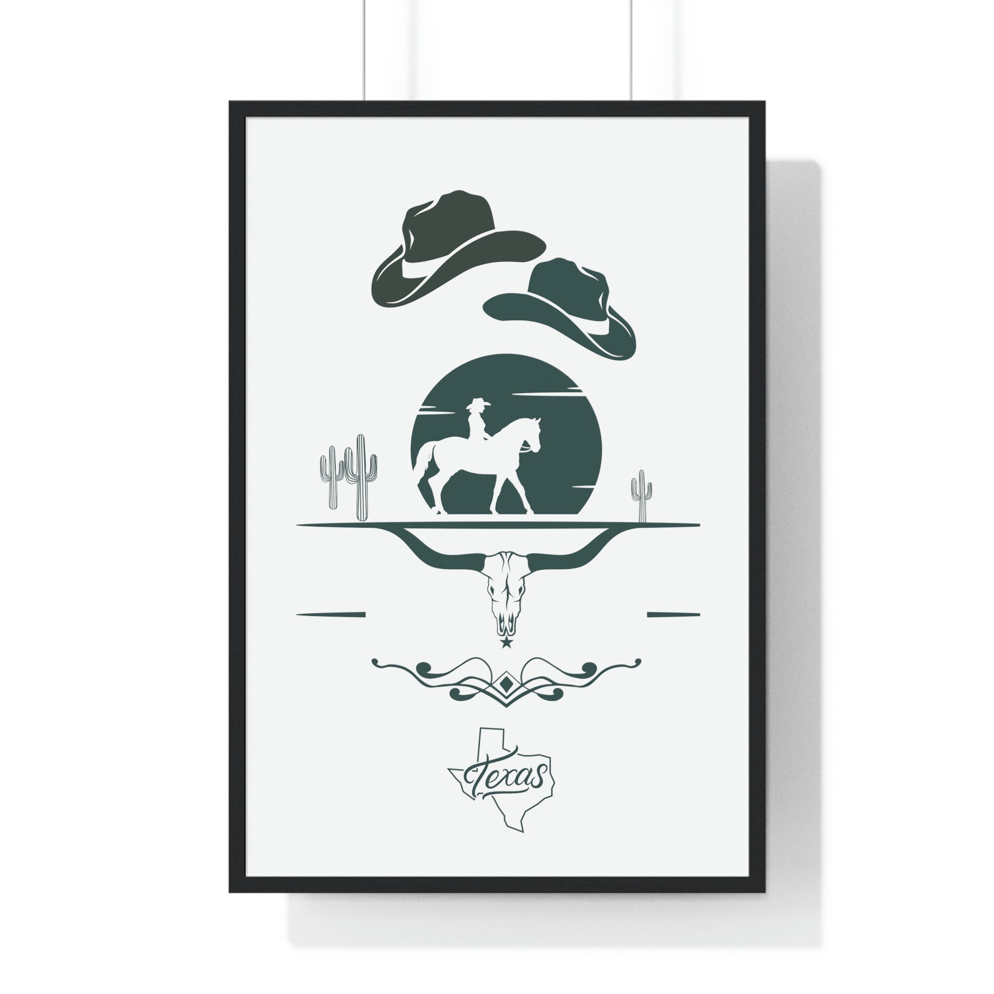 Premium Texas Framed Poster - Misfit Marketing Designs