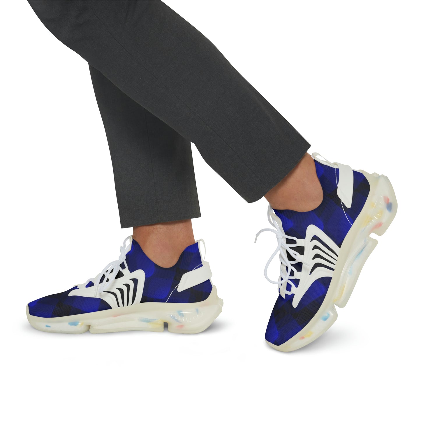 Men's Blue-black Gradient Mesh Sneakers - Misfit Marketing Designs