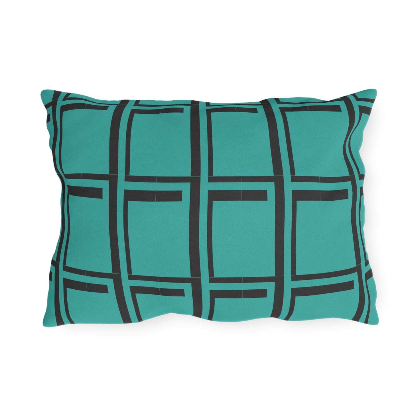 Brilliant Bluish-Green Outdoor Pillows - Misfit Marketing Designs