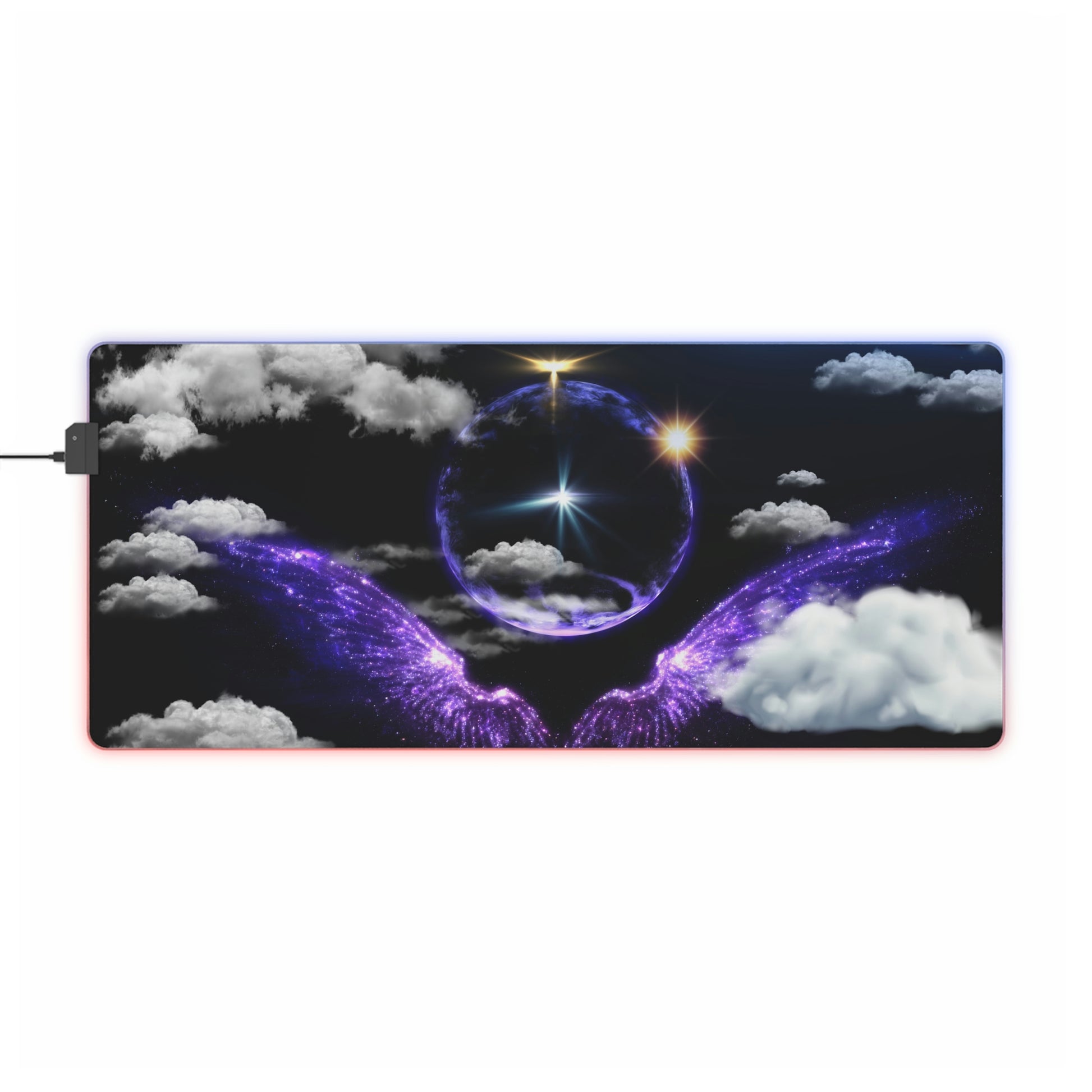 Angel Flight LED Gaming Mouse Pad - Misfit Marketing Designs