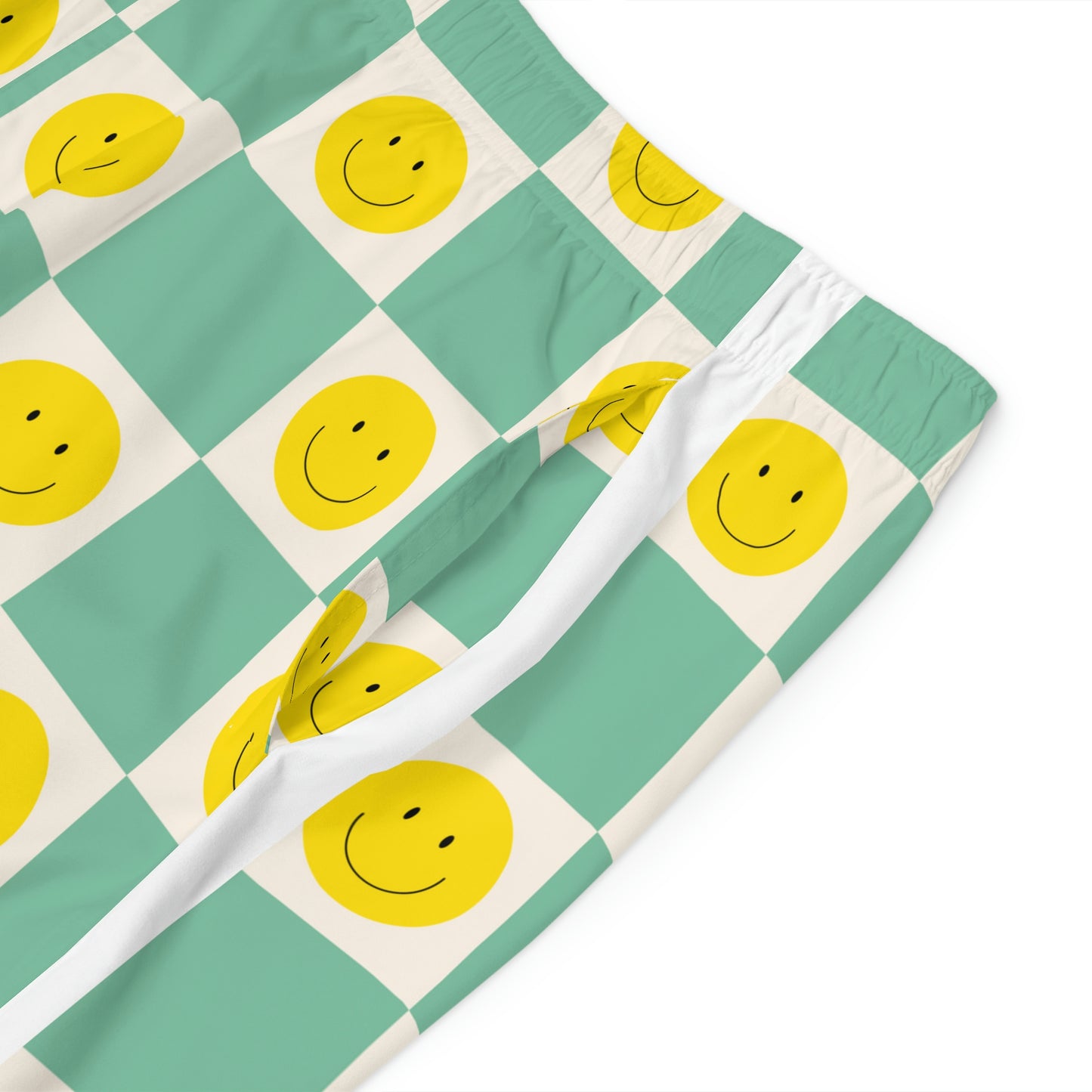 Retro Smiley Face Board Shorts - Misfit Marketing Designs