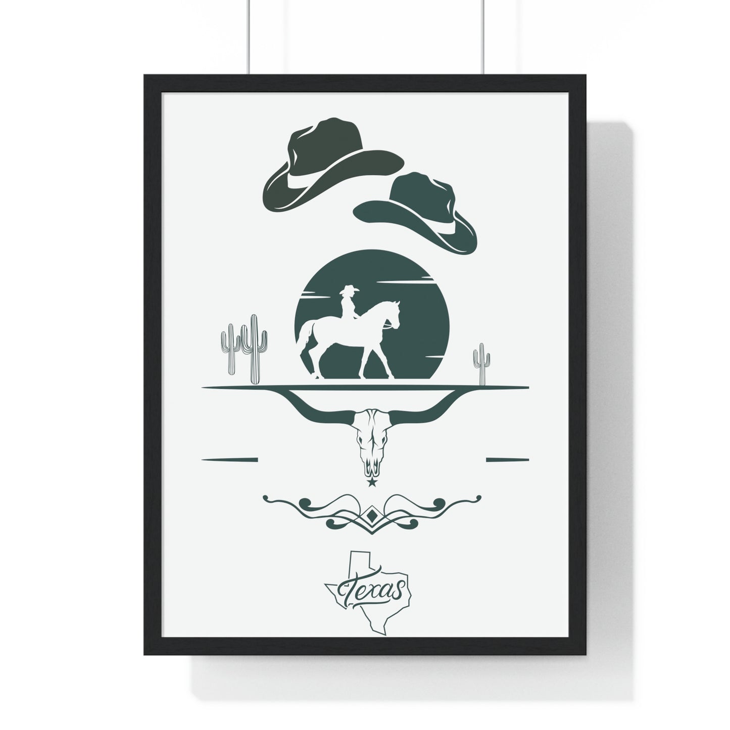 Premium Texas Framed Poster - Misfit Marketing Designs