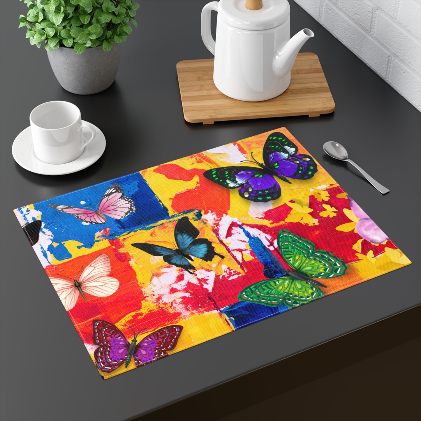 Abstract Butterflies Placemat - Misfit Marketing Designs