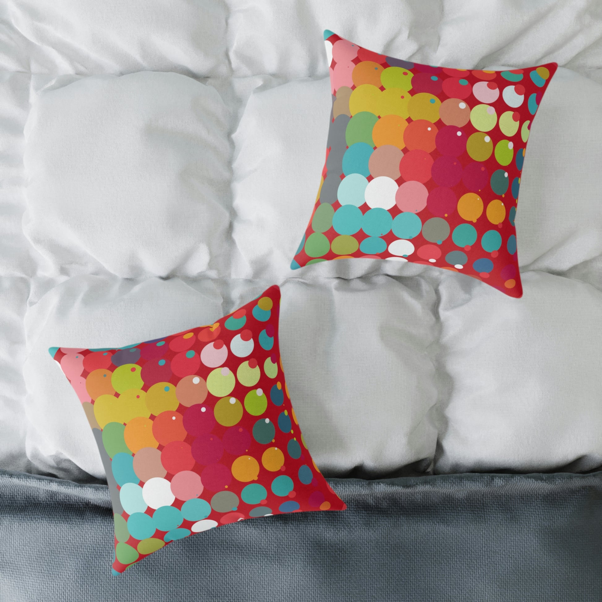 Bold & Bright Patterned Red Accent Pillow - Misfit Marketing Designs