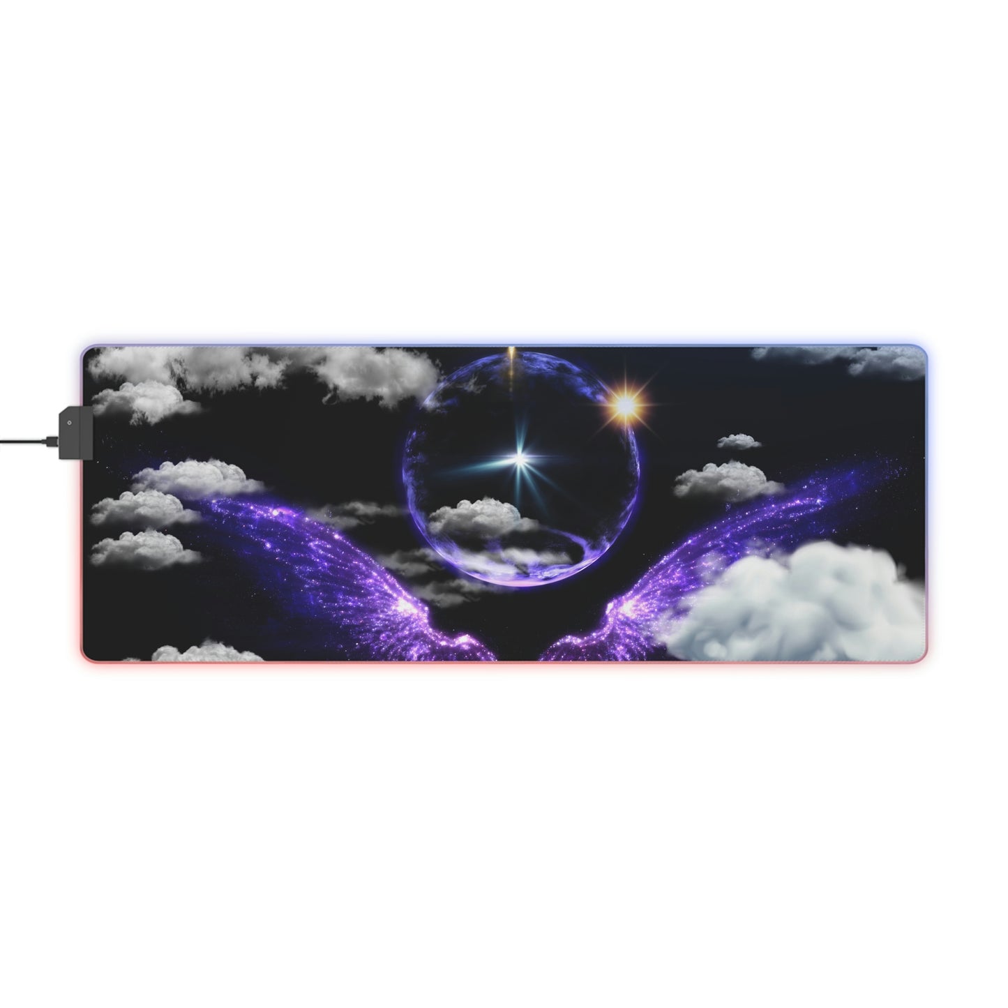 Angel Flight LED Gaming Mouse Pad - Misfit Marketing Designs