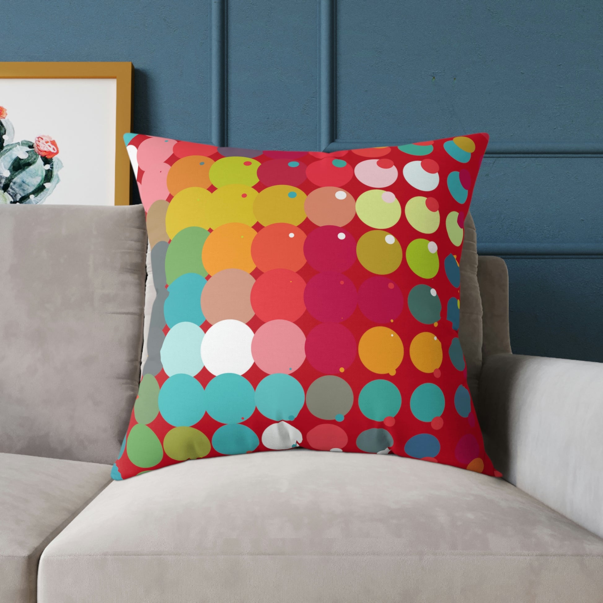 Bold & Bright Patterned Red Accent Pillow - Misfit Marketing Designs