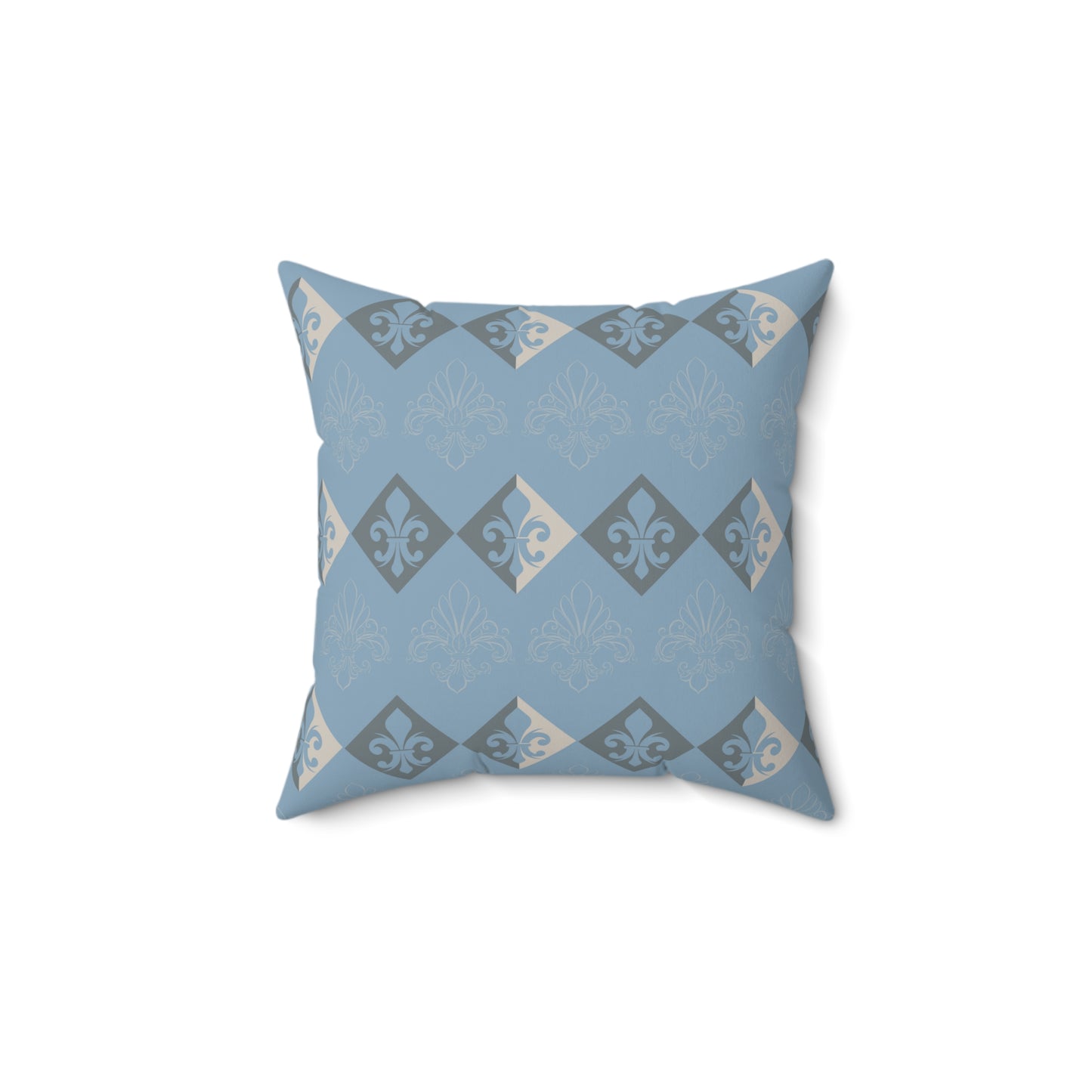 Fleur-de-lis Faux Suede Square Pillow - Misfit Marketing Designs