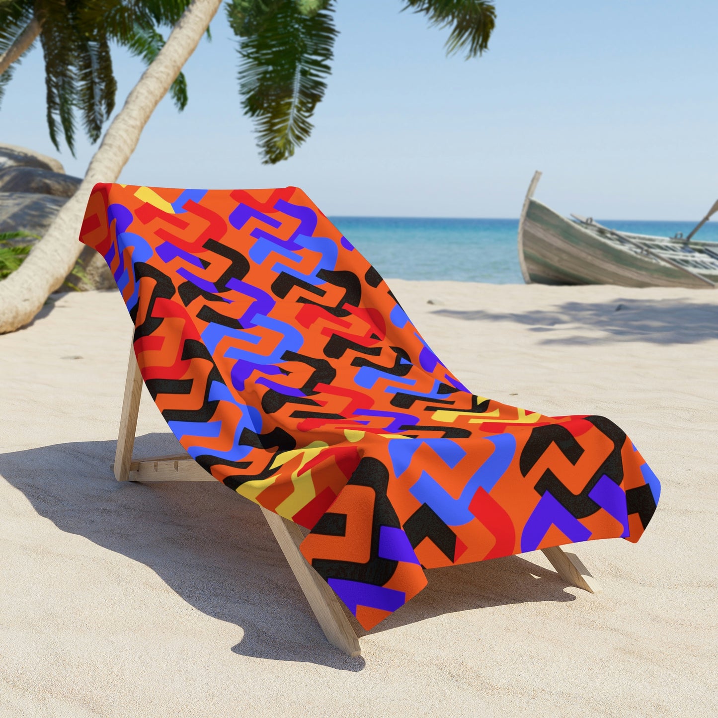 Colorful Links Beach Towel - Misfit Marketing Designs