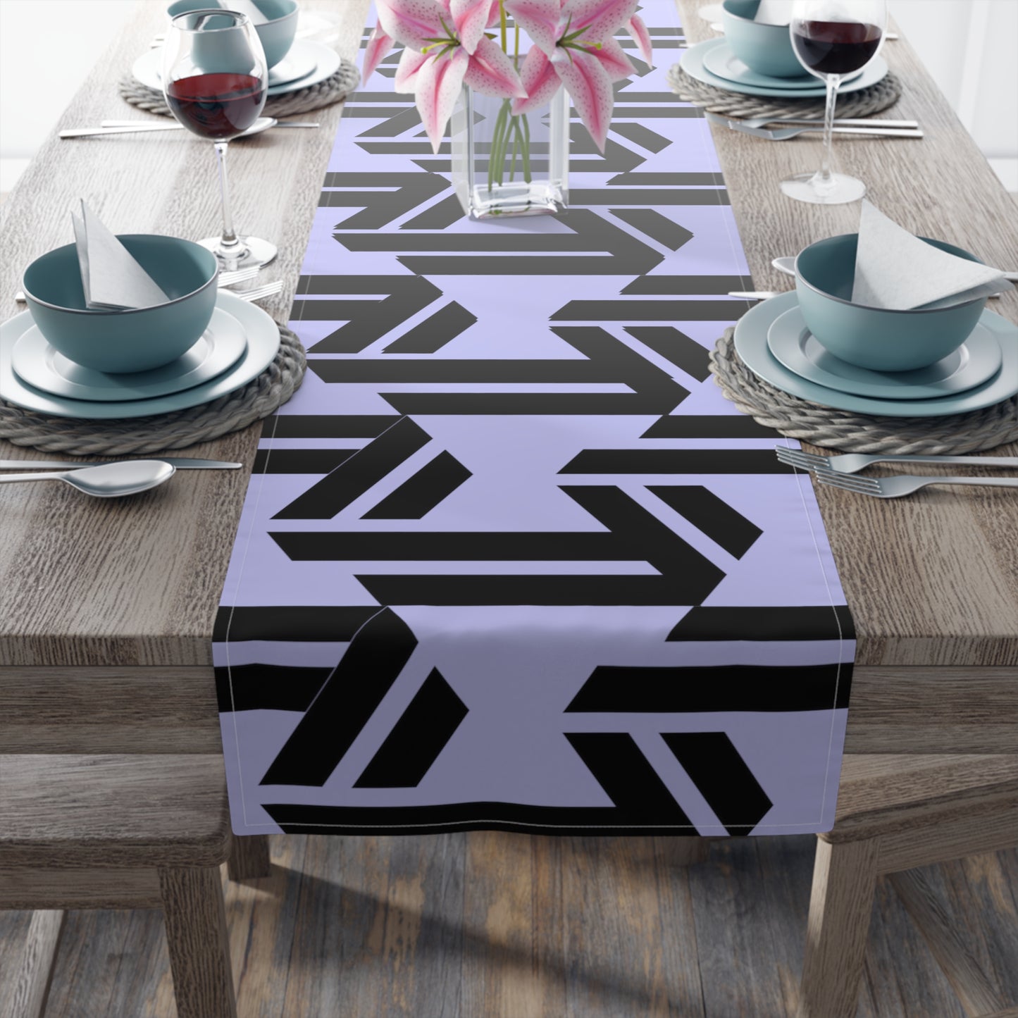 Lavender Blue Table Runner - Misfit Marketing Designs