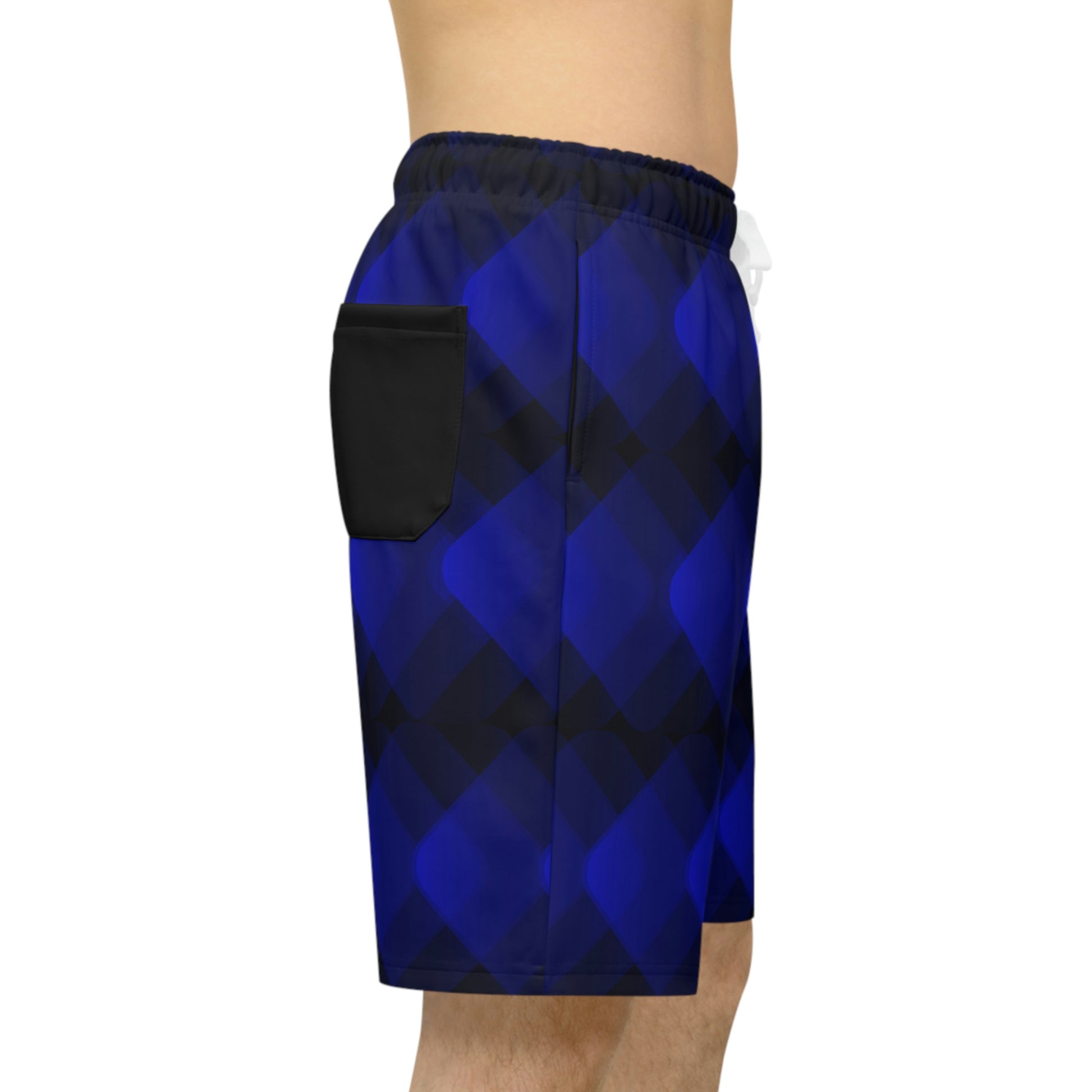 Black and Blue Modern Gradient Athletic Long Shorts - Misfit Marketing Designs