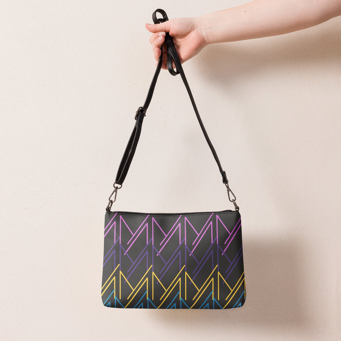 Purple Misfits ColorLines Crossbody bag - Misfit Marketing Designs