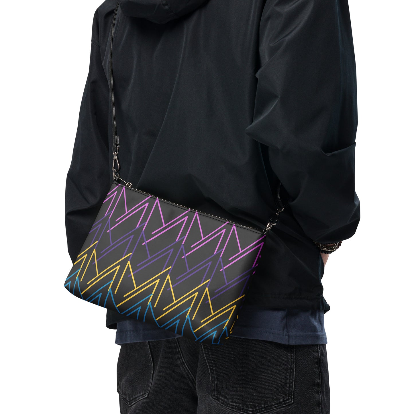 Purple Misfits ColorLines Crossbody bag - Misfit Marketing Designs