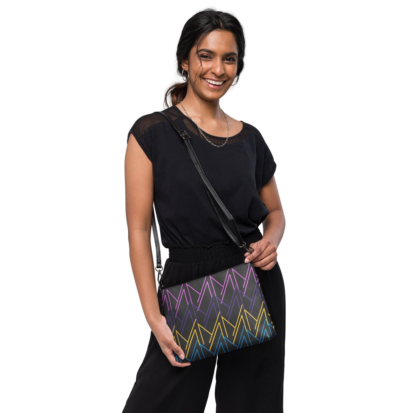 Purple Misfits ColorLines Crossbody bag - Misfit Marketing Designs