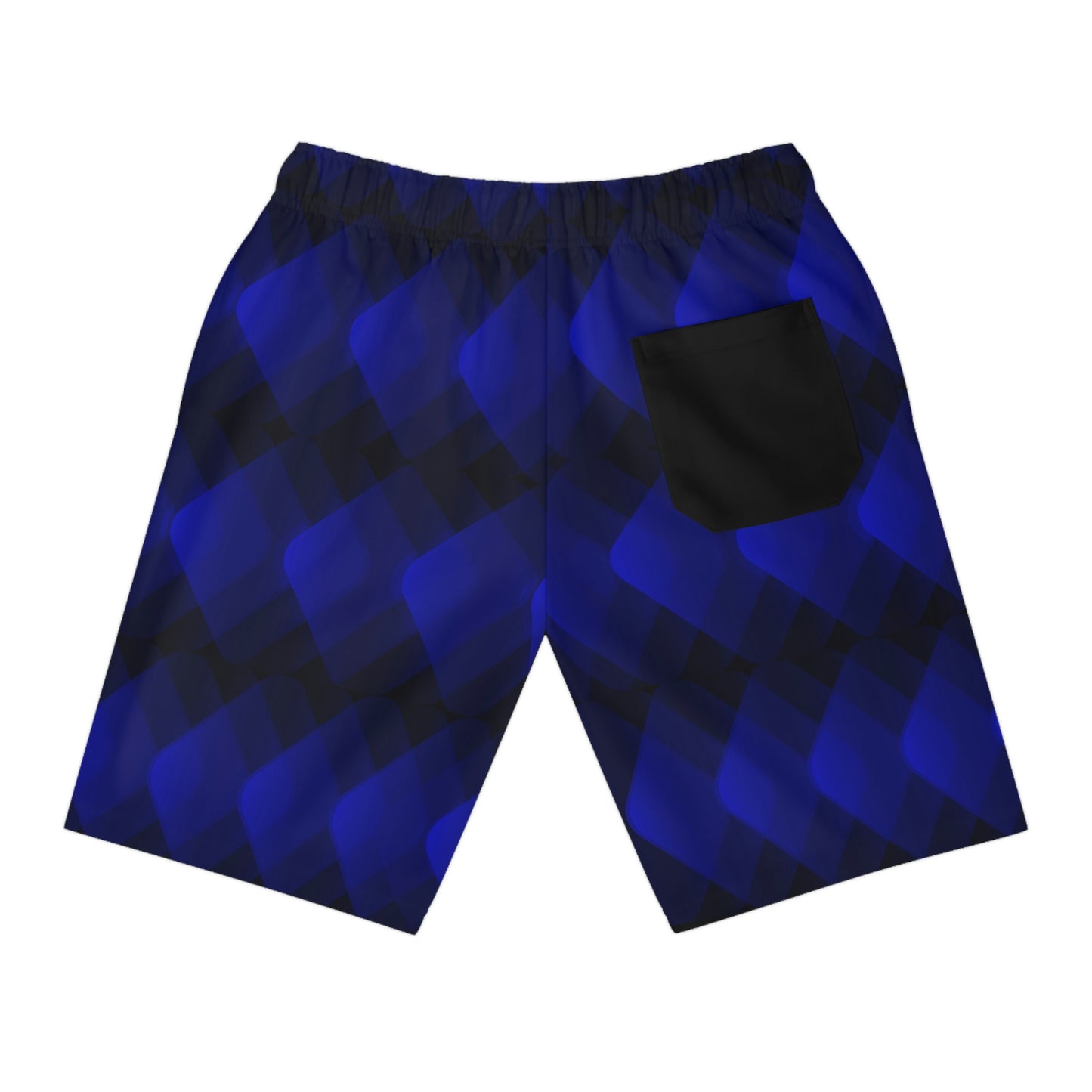 Black and Blue Modern Gradient Athletic Long Shorts - Misfit Marketing Designs