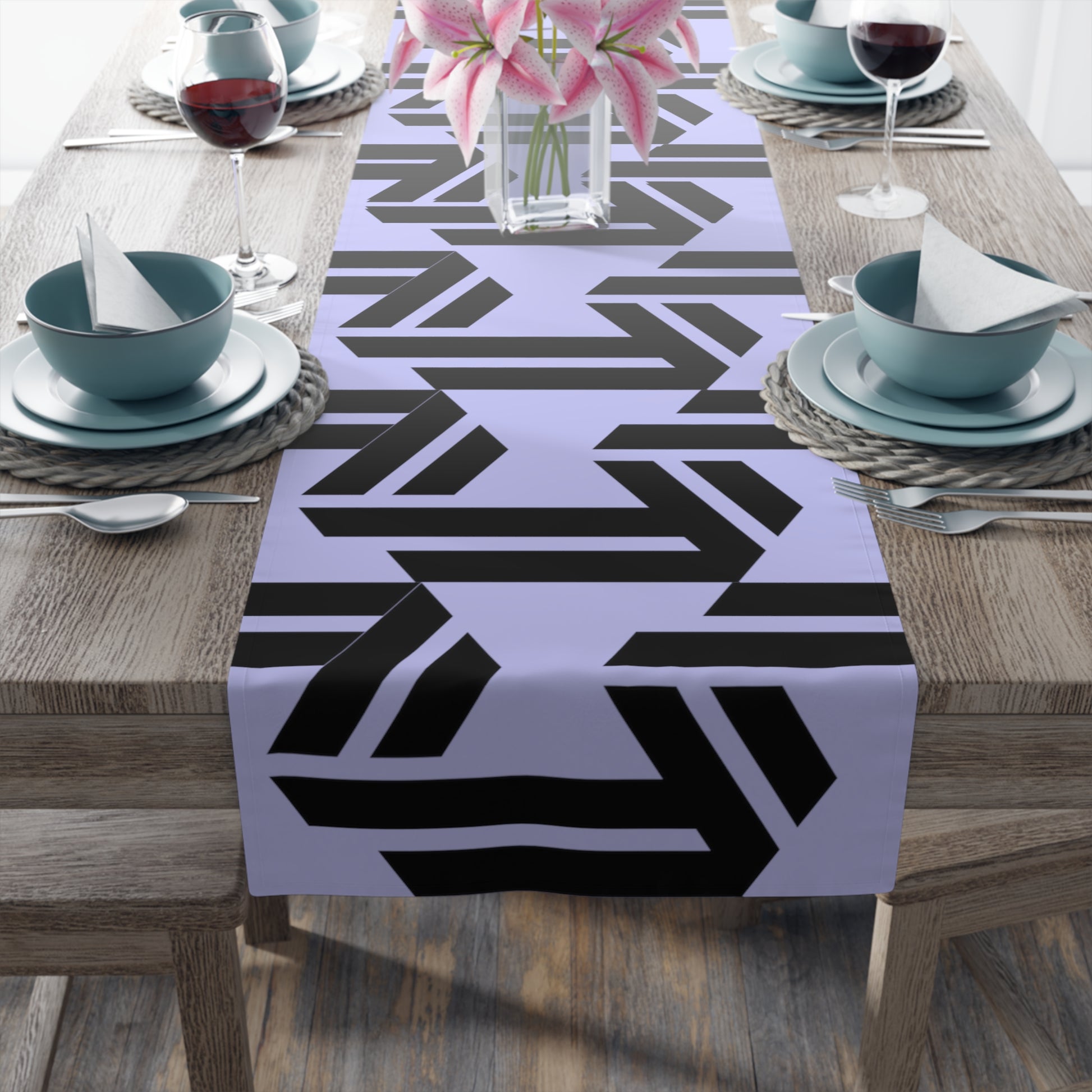 Lavender Blue Table Runner - Misfit Marketing Designs