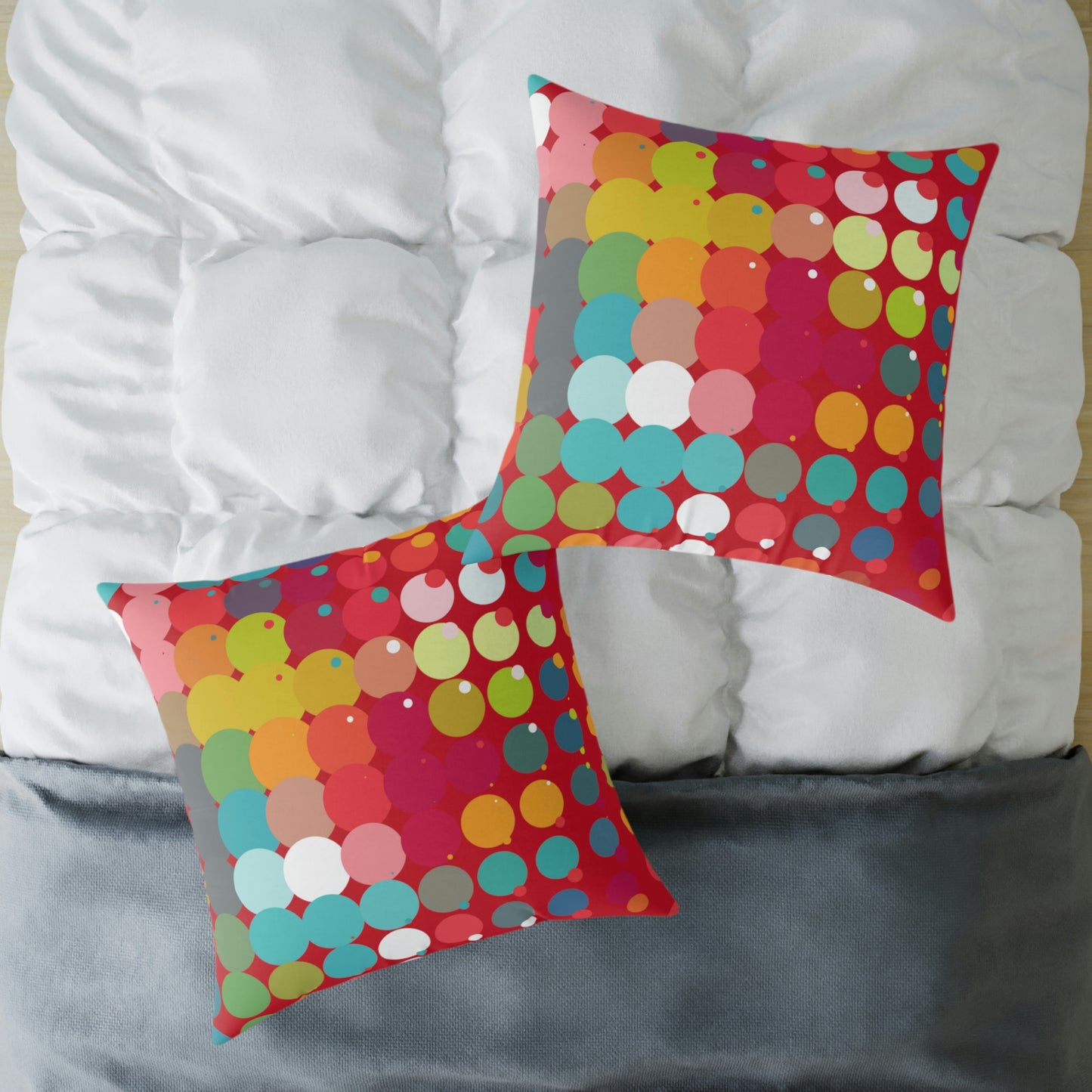 Bold & Bright Patterned Red Accent Pillow - Misfit Marketing Designs