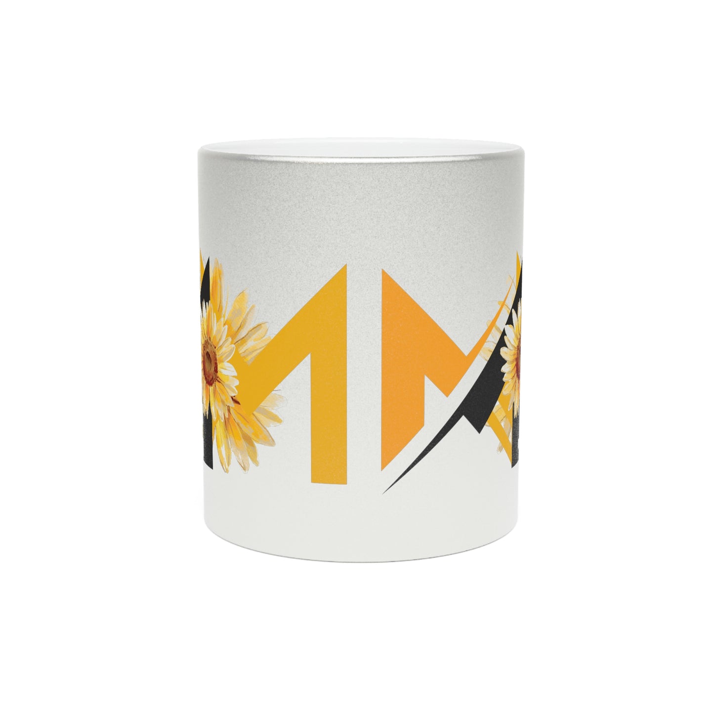 Metallic Mug - Gold or Silver (Mom's Sunflower Design) - Misfit Marketing Designs