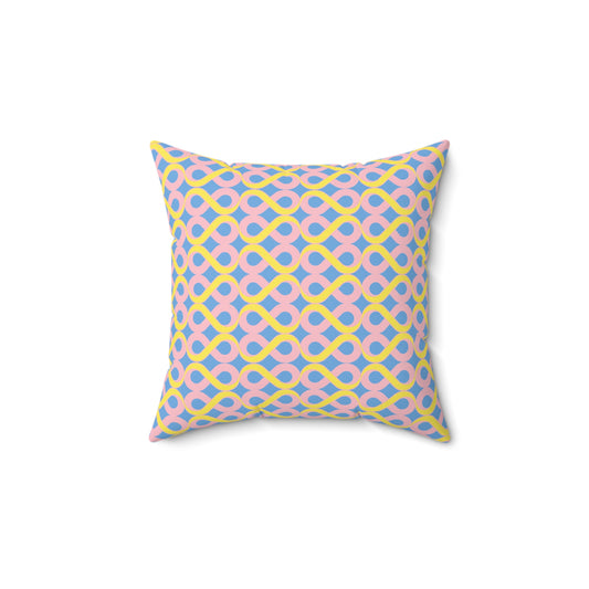 Yellow Twist Suede  Accent Pillow - Misfit Marketing Designs