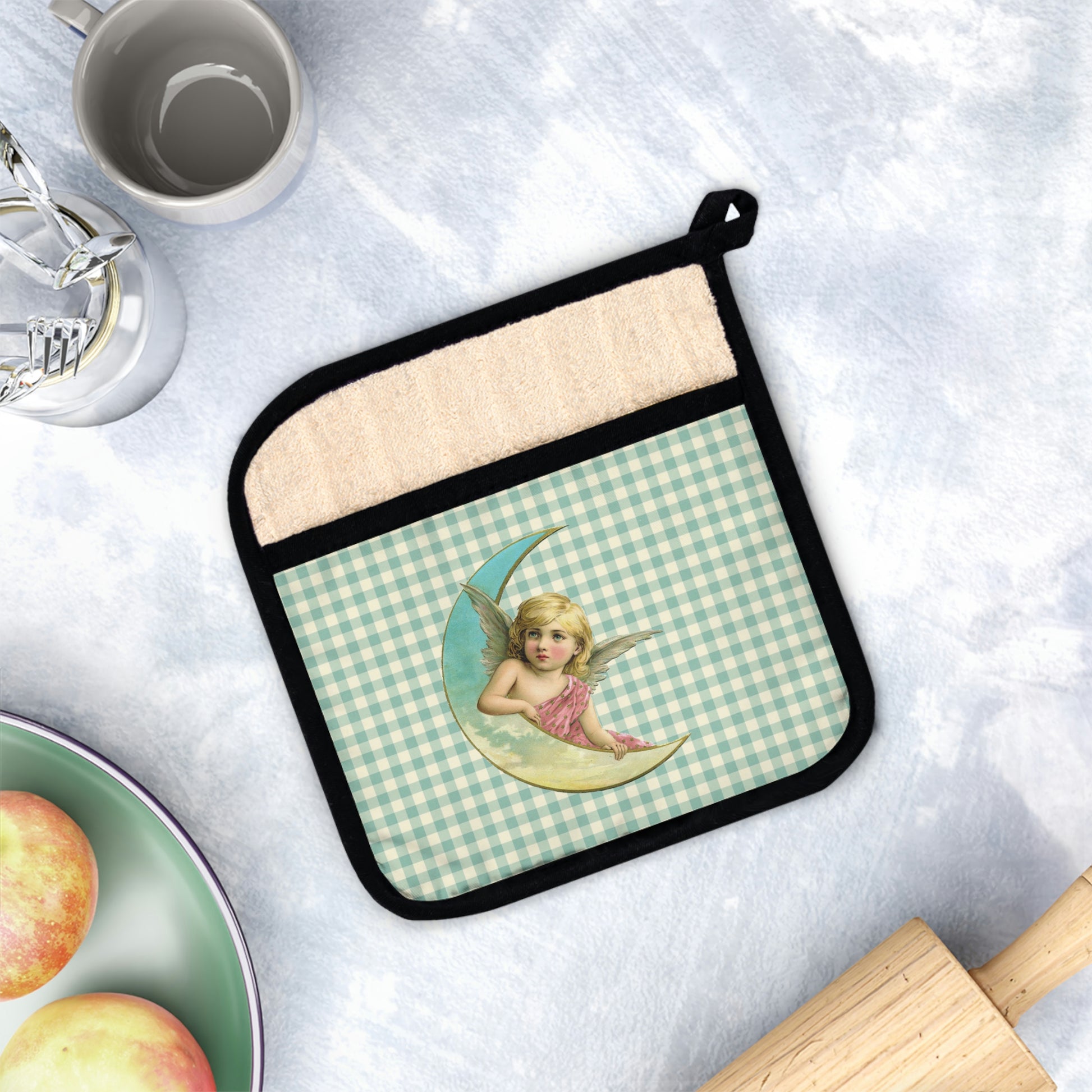 Moon Cherub Vintage-inspired Pot Holder - Misfit Marketing Designs